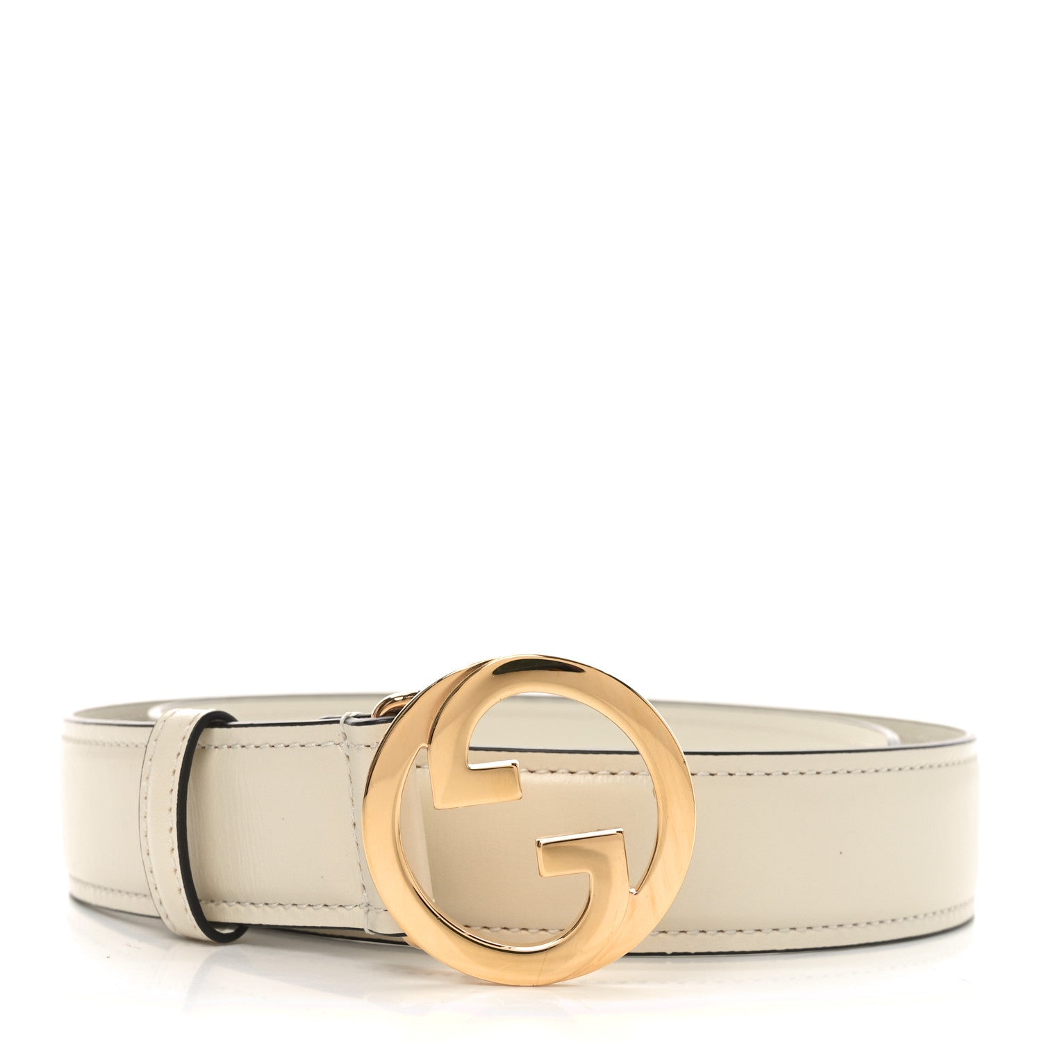 Ciny Lux Calfskin Blondie 30mm Belt 75 30 Mystic White