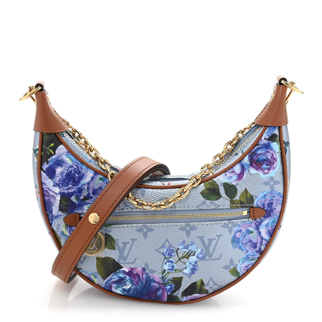 Metallic Monogram LV Garden Loop PM Blue
