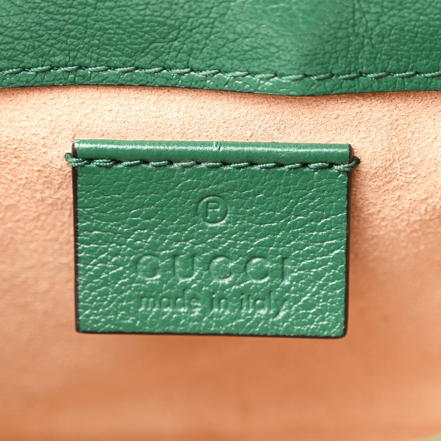 Azalea Calfskin Enamel Matelasse Diagonal Super Mini Torchon GG Marmont Shoulder Bag New Shamarock Emerald