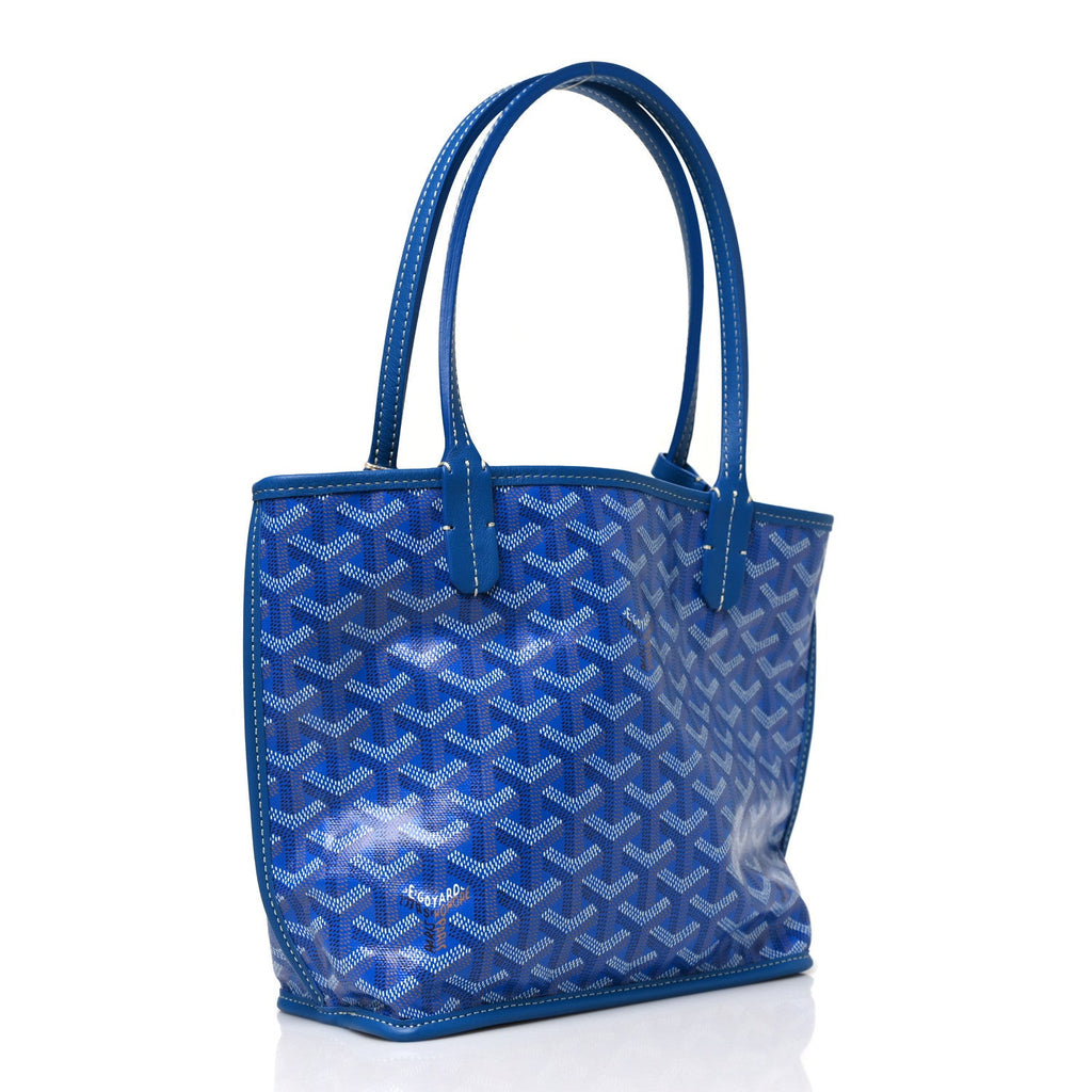 Goyardine Reversible Mini Anjou Sky Blue