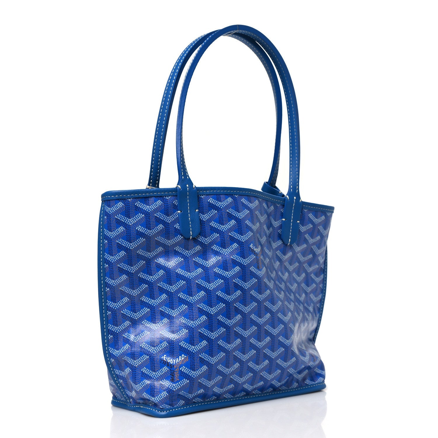 Goyardine Reversible Mini Anjou Sky Blue