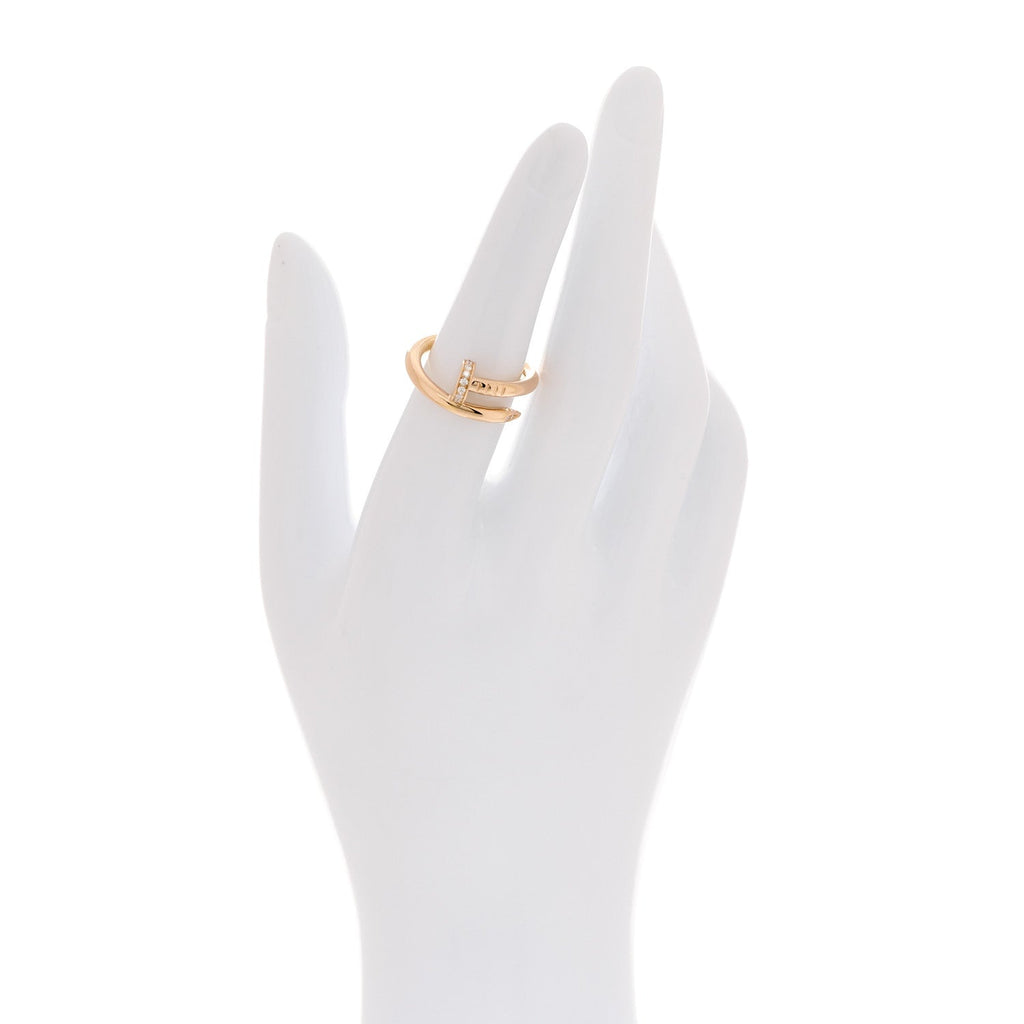 18K Pink Gold Diamond Juste Un Clou Ring 53 6.25