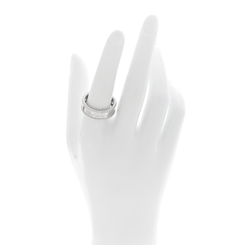18K White Gold Perlee Signature Ring 57 8