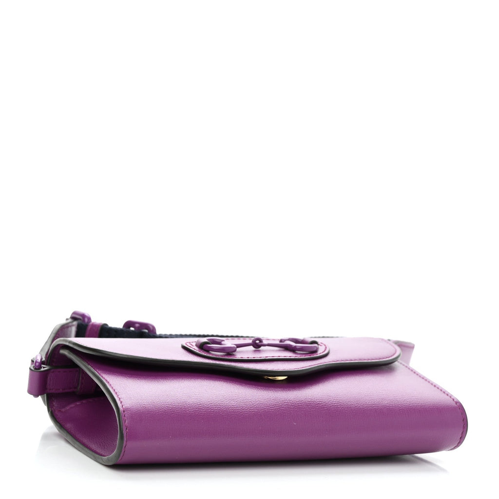 Azalea Calfskin Web Monochrome Mini Horsebit 1955 Chain Shoulder Bag Spicy Cyclamin