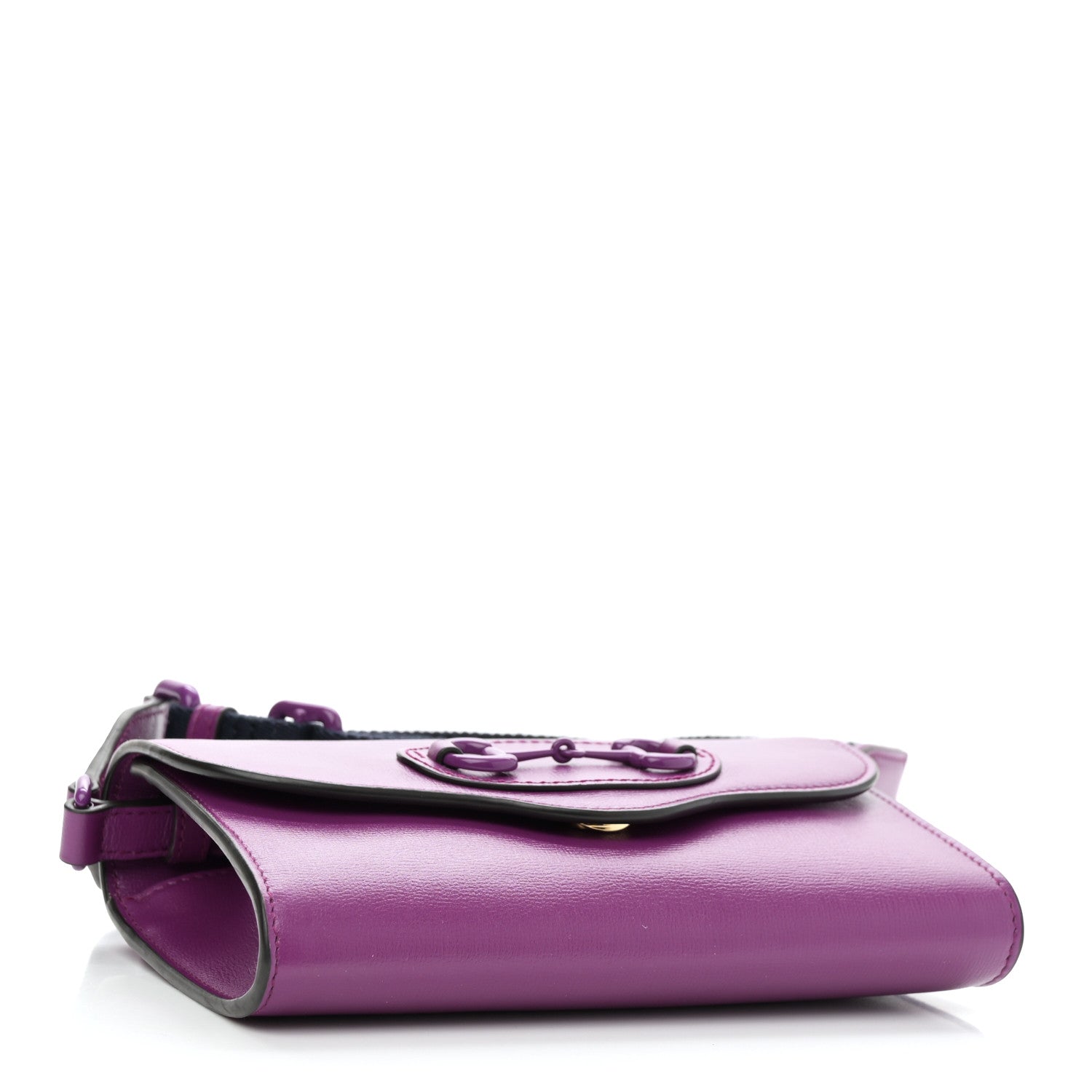 Azalea Calfskin Web Monochrome Mini Horsebit 1955 Chain Shoulder Bag Spicy Cyclamin