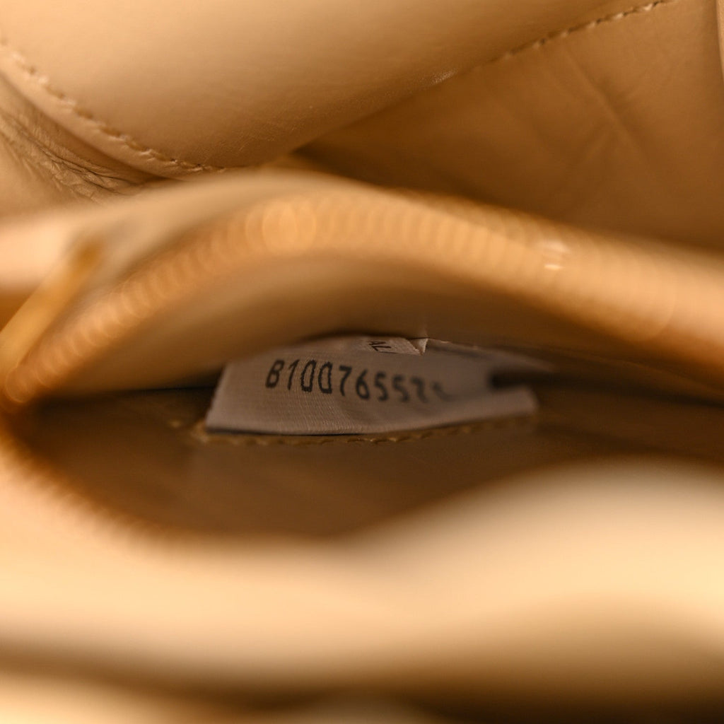 Calfskin Intreccio Plisse Cassette Crossbody Bag Porridge