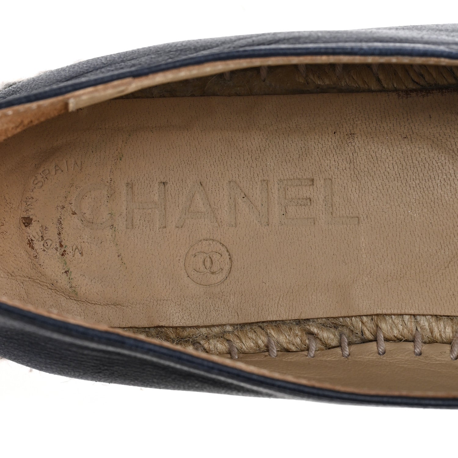 Lambskin CC Espadrilles 36 Navy Black