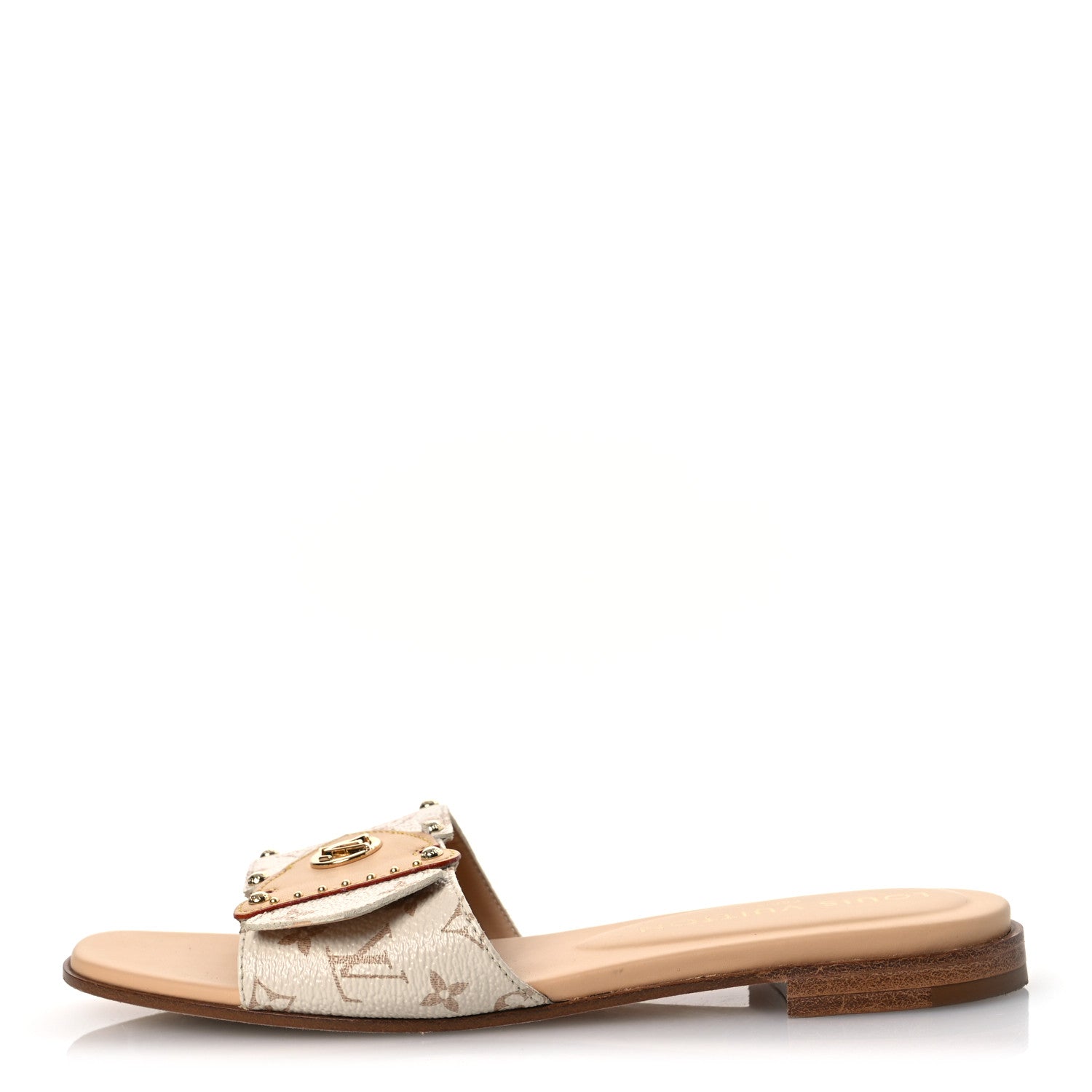 Monogram LV Frame Flat Mule 35.5 Dune Beige