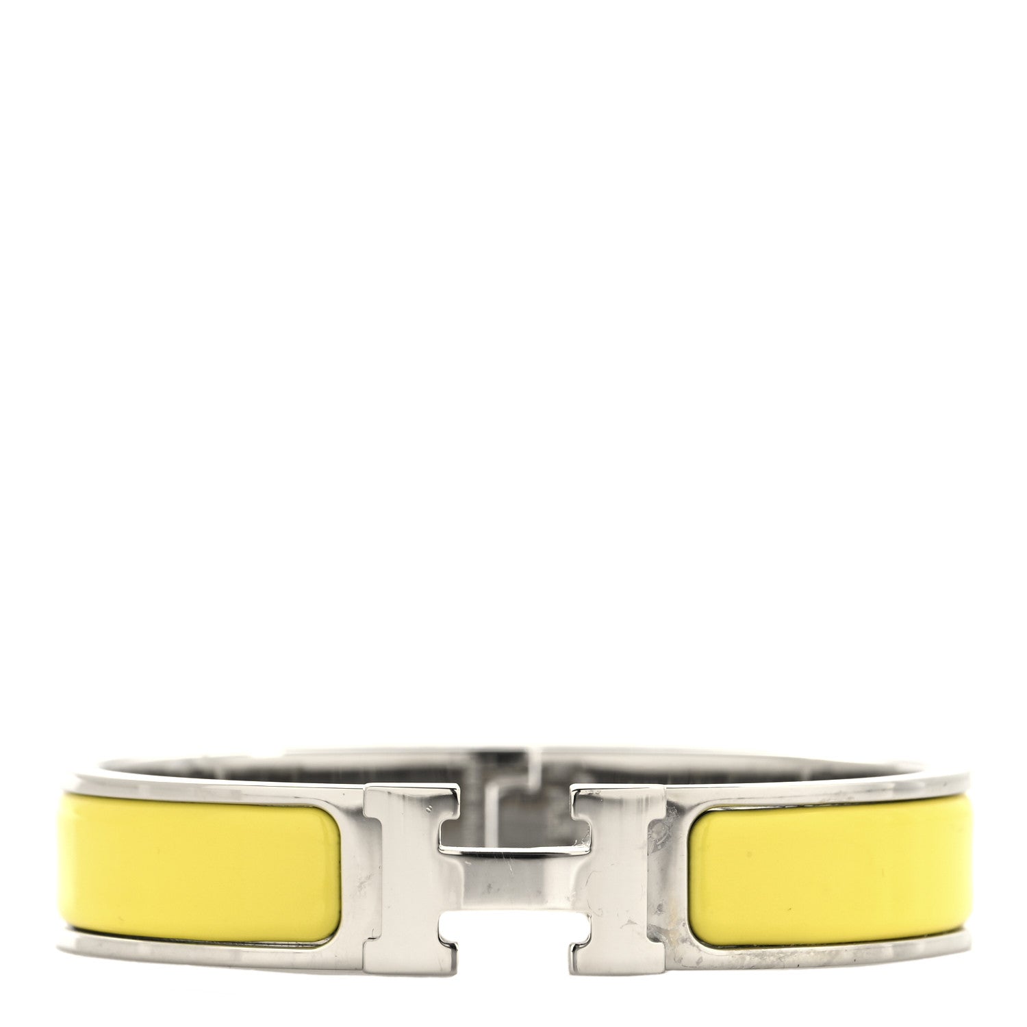 Enamel Narrow Clic Clac H Bracelet PM Jaune Tennis