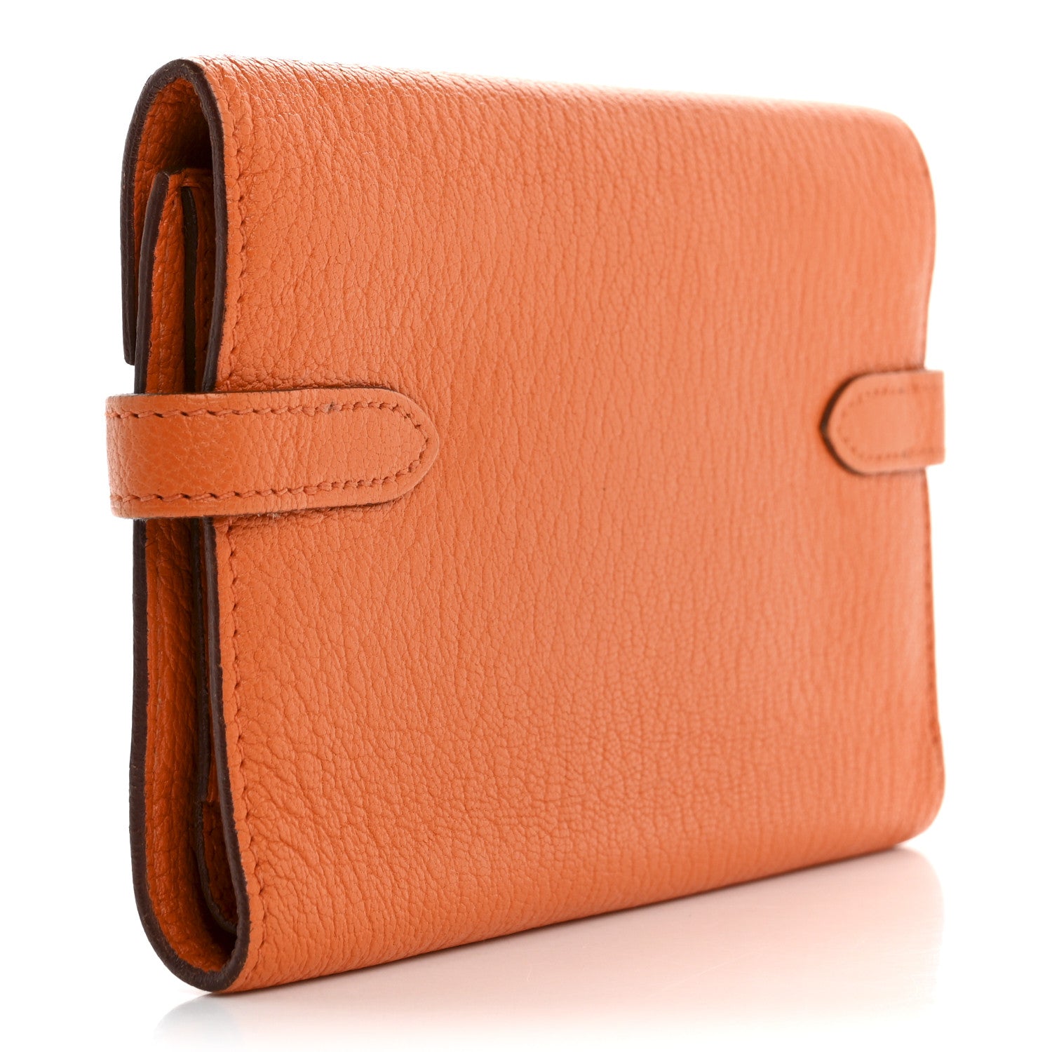 Chevre Mysore Medium Kelly Wallet Orange