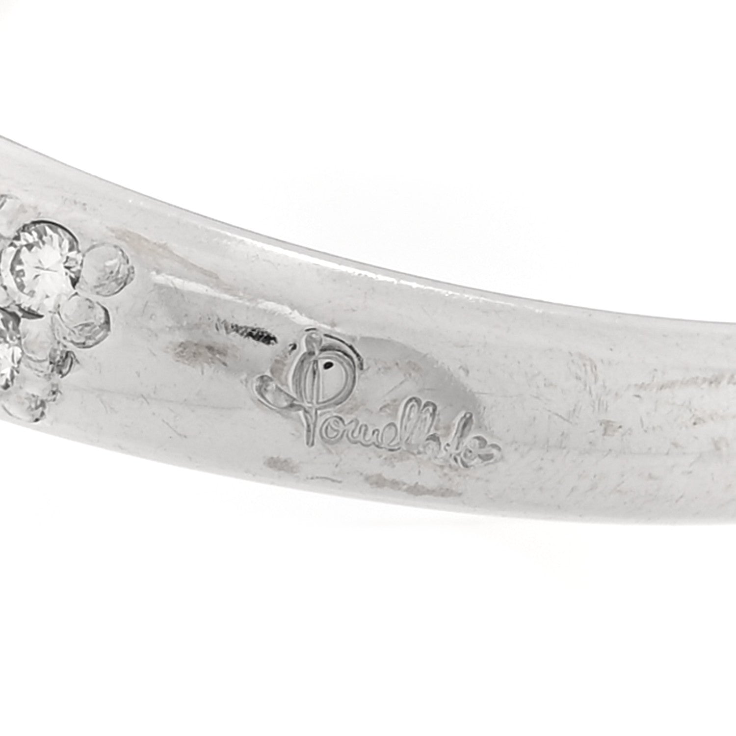 18K White Gold Diamond Turquoise Capri Ring 52 6