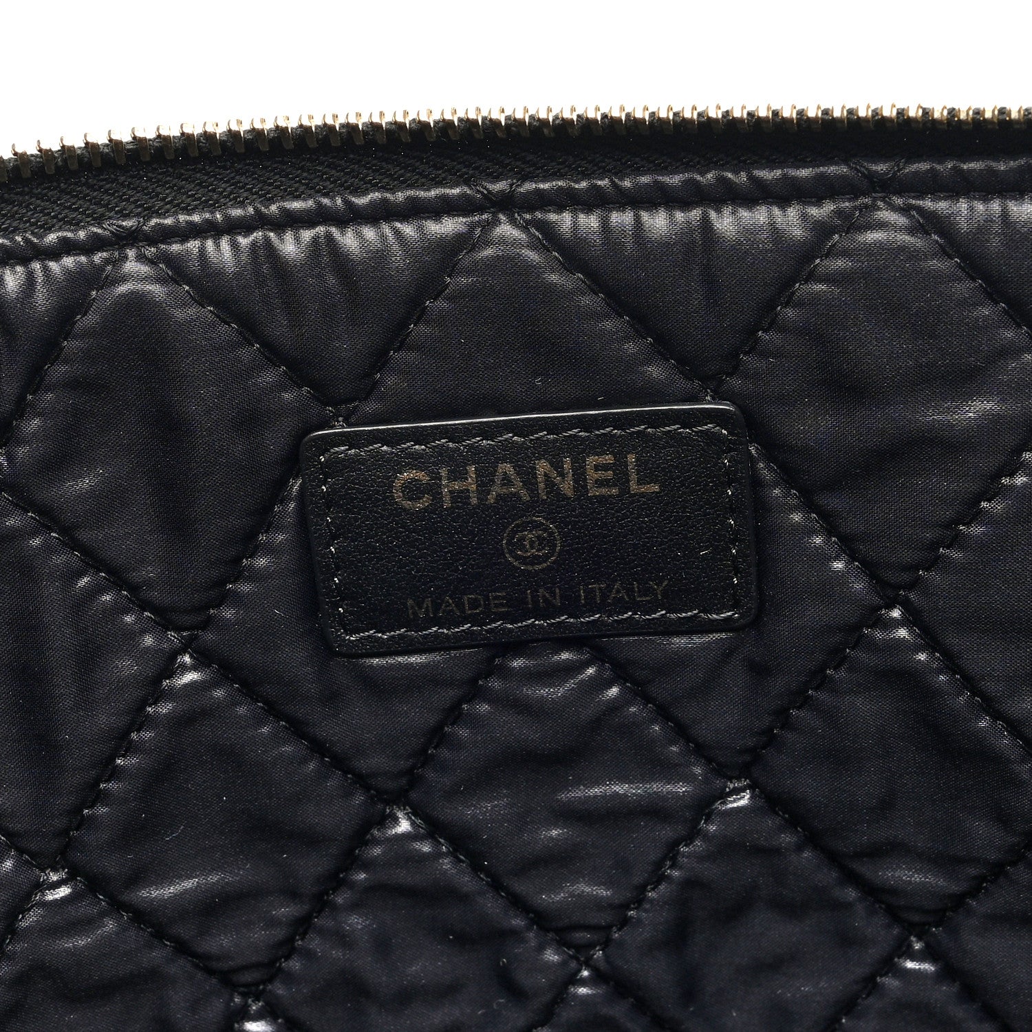 Caviar Geometric Quilted Cosmetic Case Black