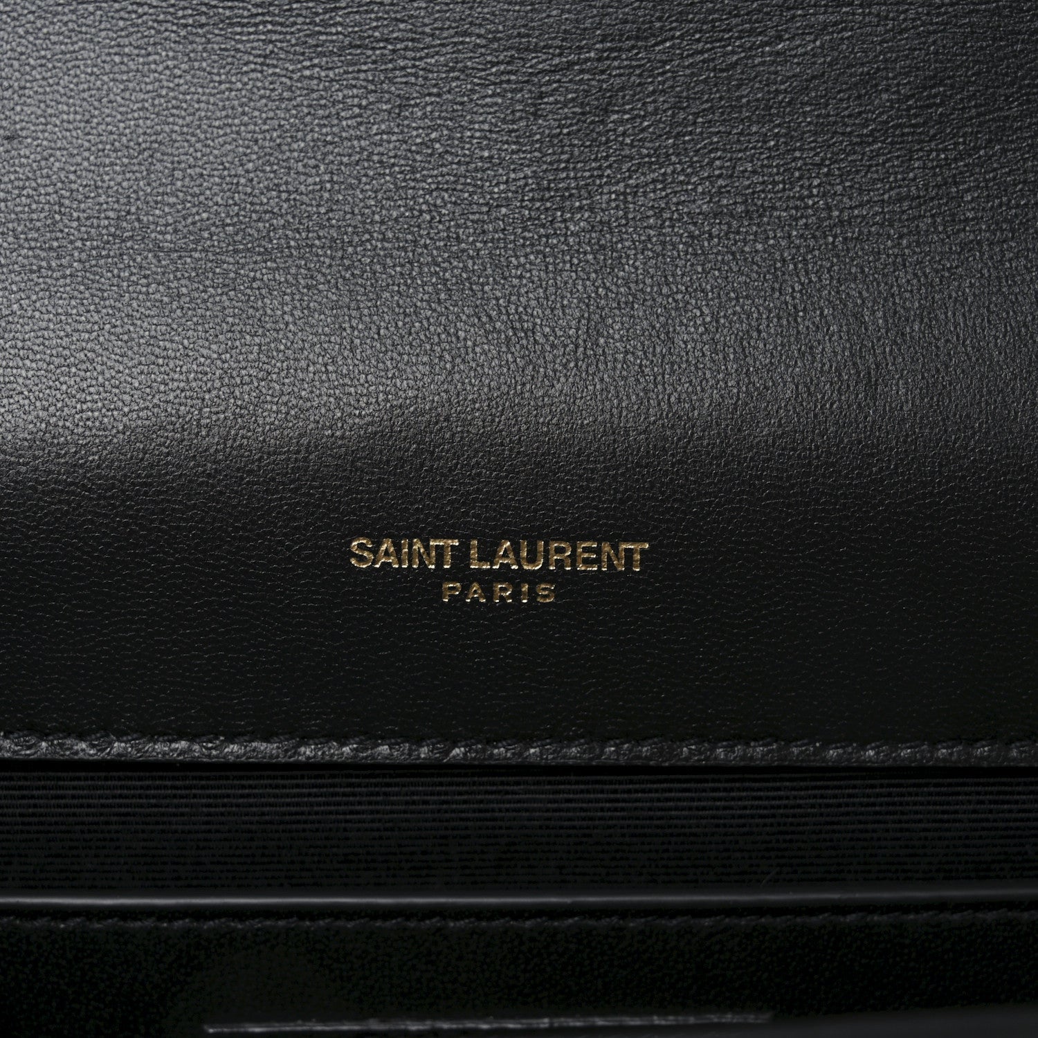 Calfskin Crystal Medium Monogram Kate Satchel Black