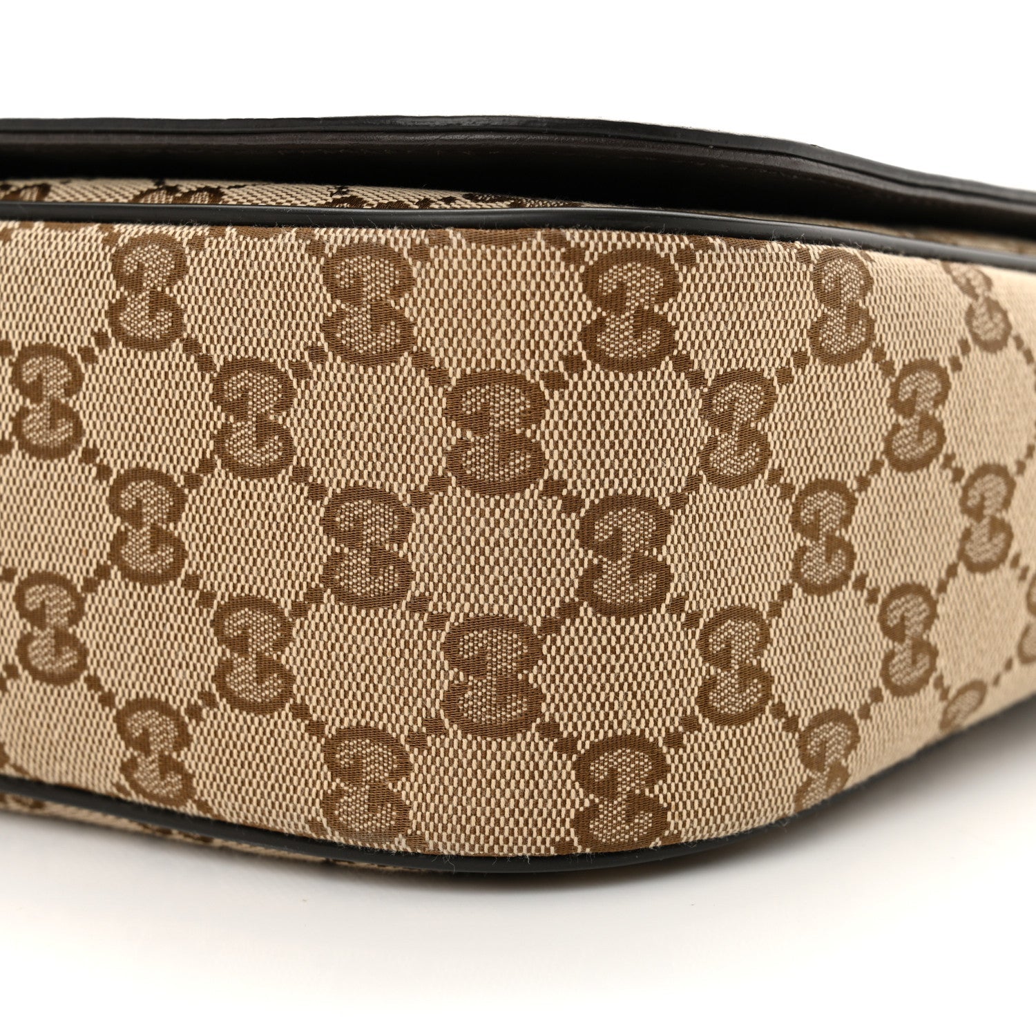 Monogram Flap Messenger Bag Beige Dark Brown