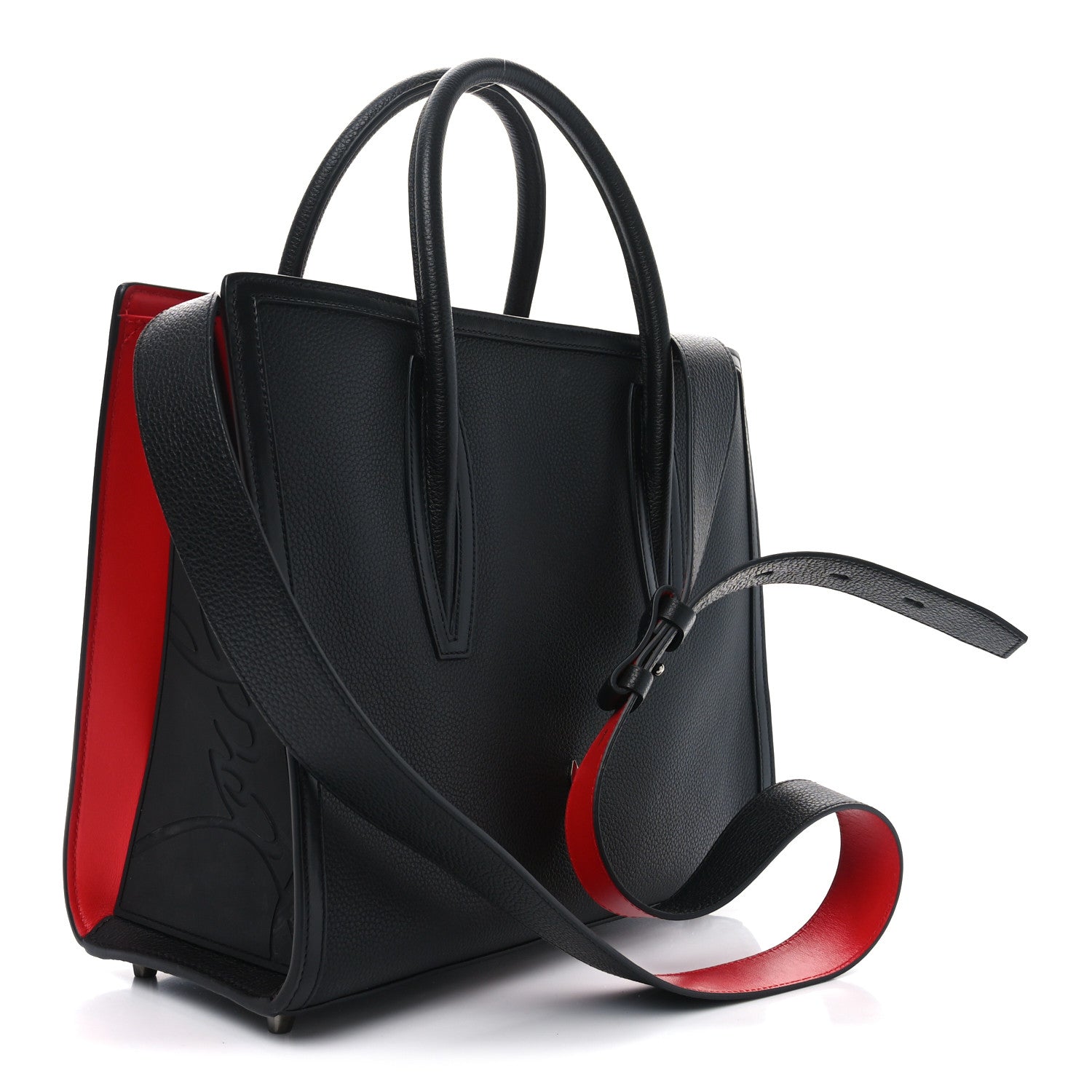 Calfskin Spikes Loubinthesky Medium Paloma Black