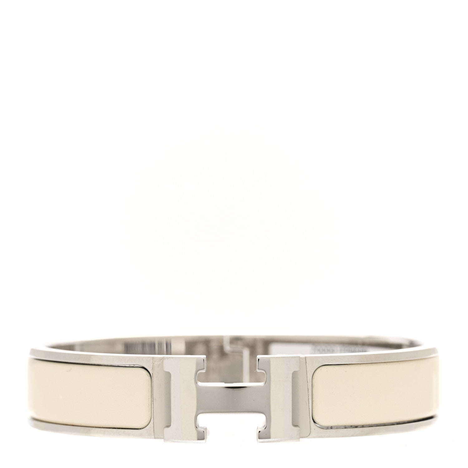 Enamel Narrow Clic Clac H Bracelet PM Creme
