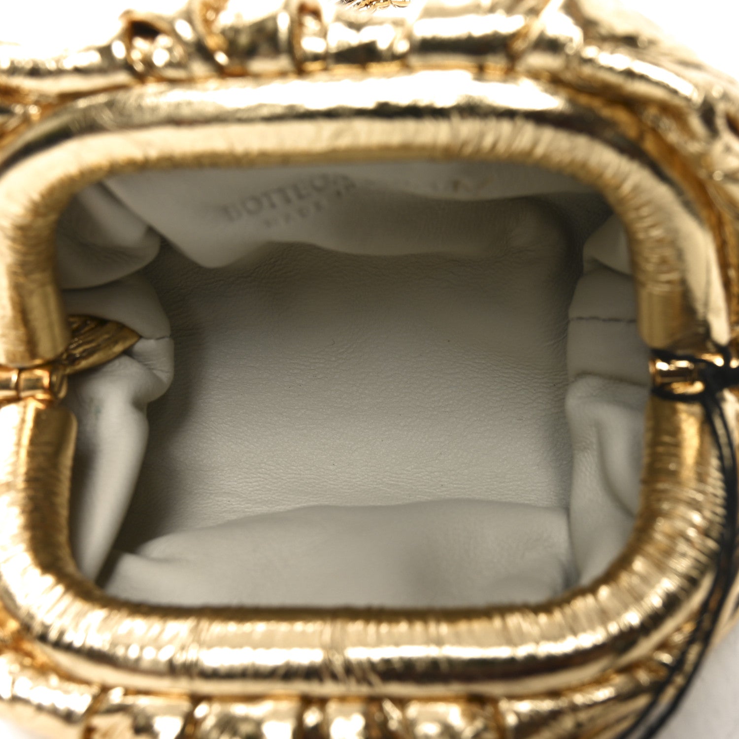 Metallic Crinkled Lambskin The Coin Purse Oro