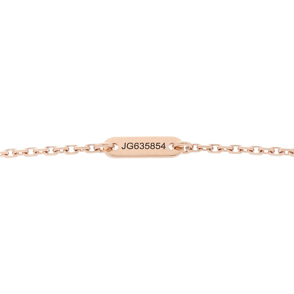 18K Rose Gold Carnelian Sweet Alhambra Heart Pendant Necklace