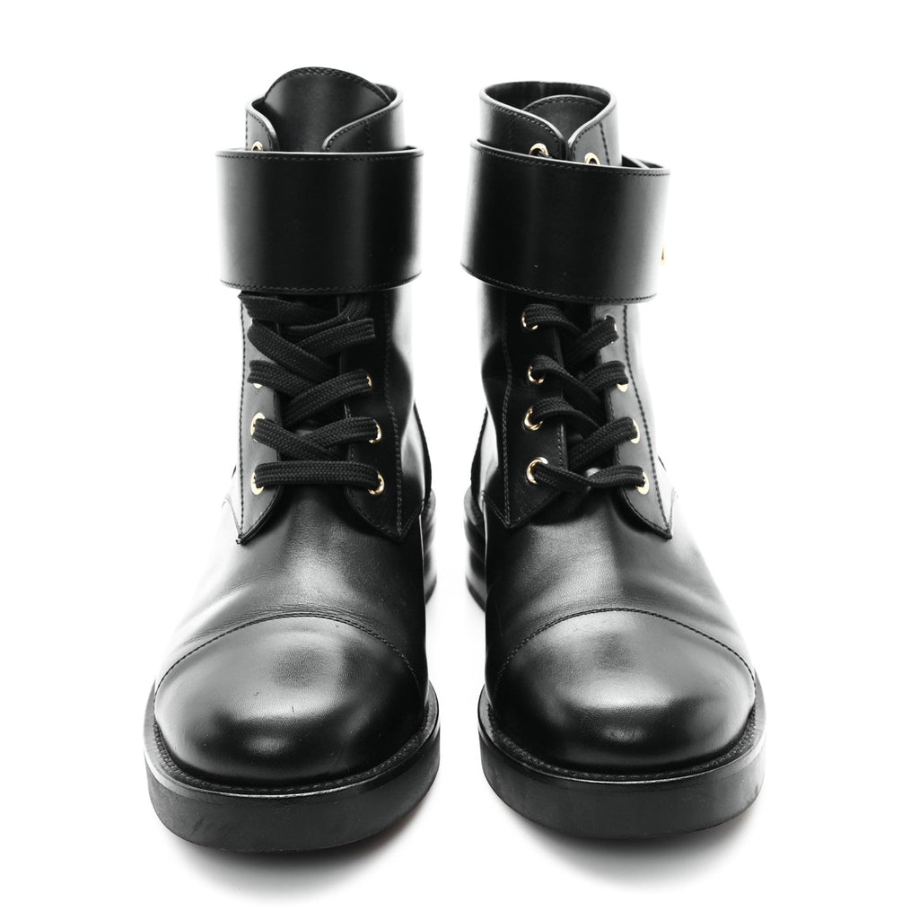 Calfskin Wonderland Flat Ranger Boots 37.5 Black