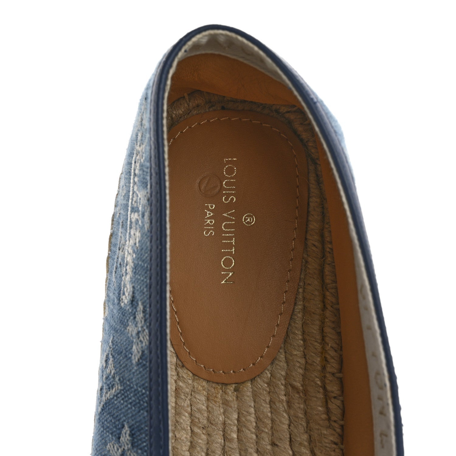 Monogram Denim Mens Bidart Espadrilles 9.5 Blue