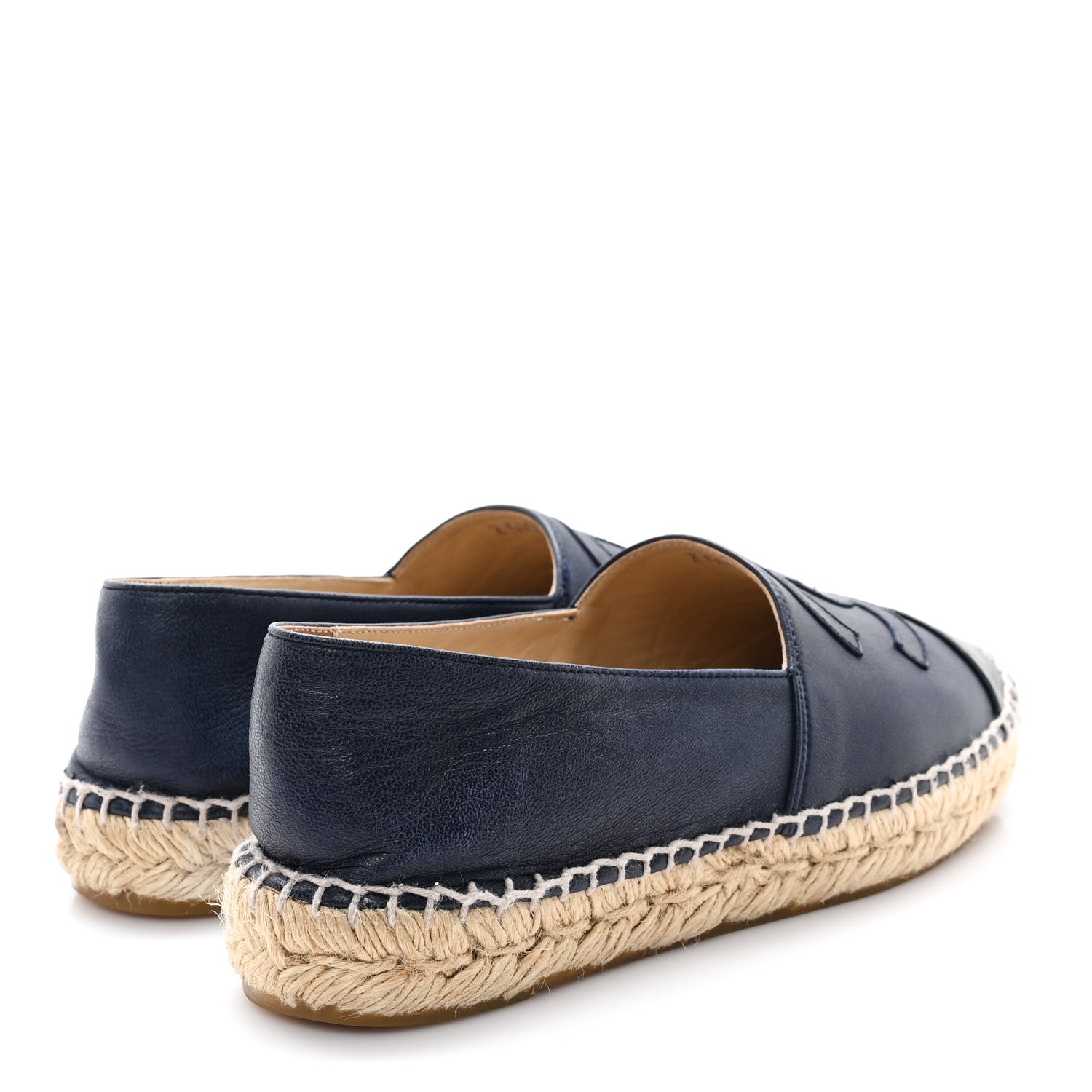 Lambskin CC Espadrilles 36 Navy Black