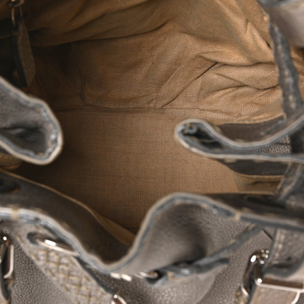 Cuoio Romano Selleria Pomodorino Tote Peltro