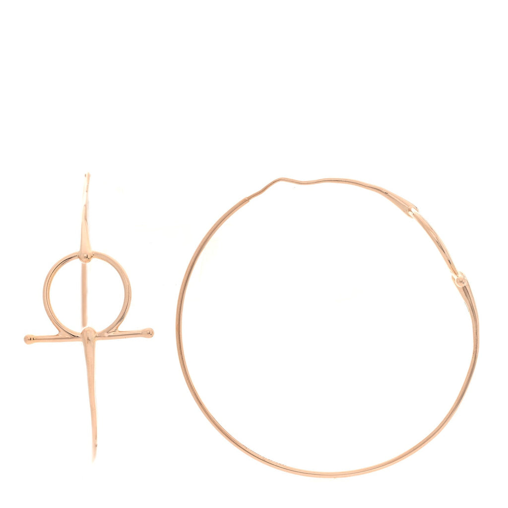 18K Rose Gold Filet D'Or Hoop Earrings