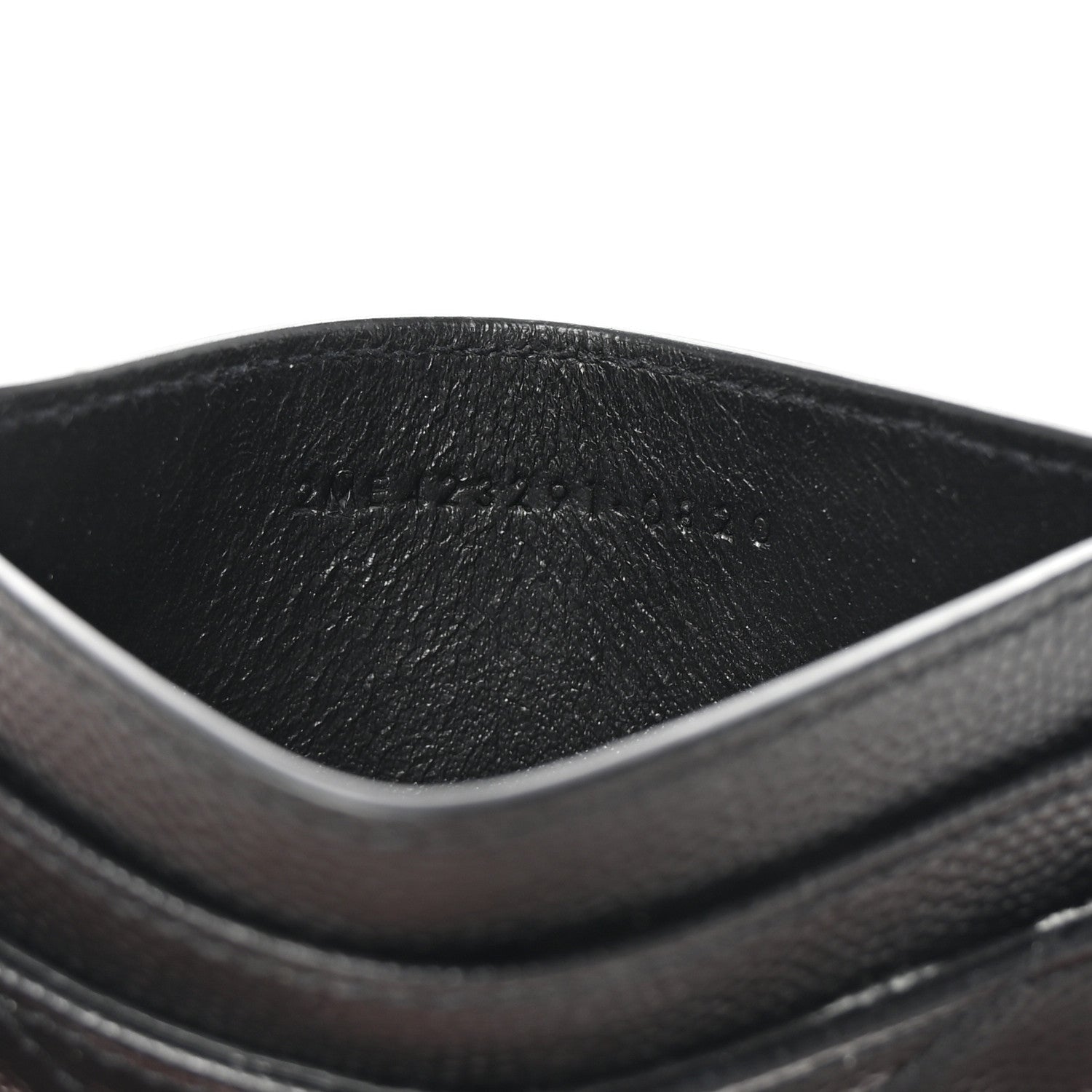 Grain De Poudre Matelasse Chevron Monogram Credit Card Case Black