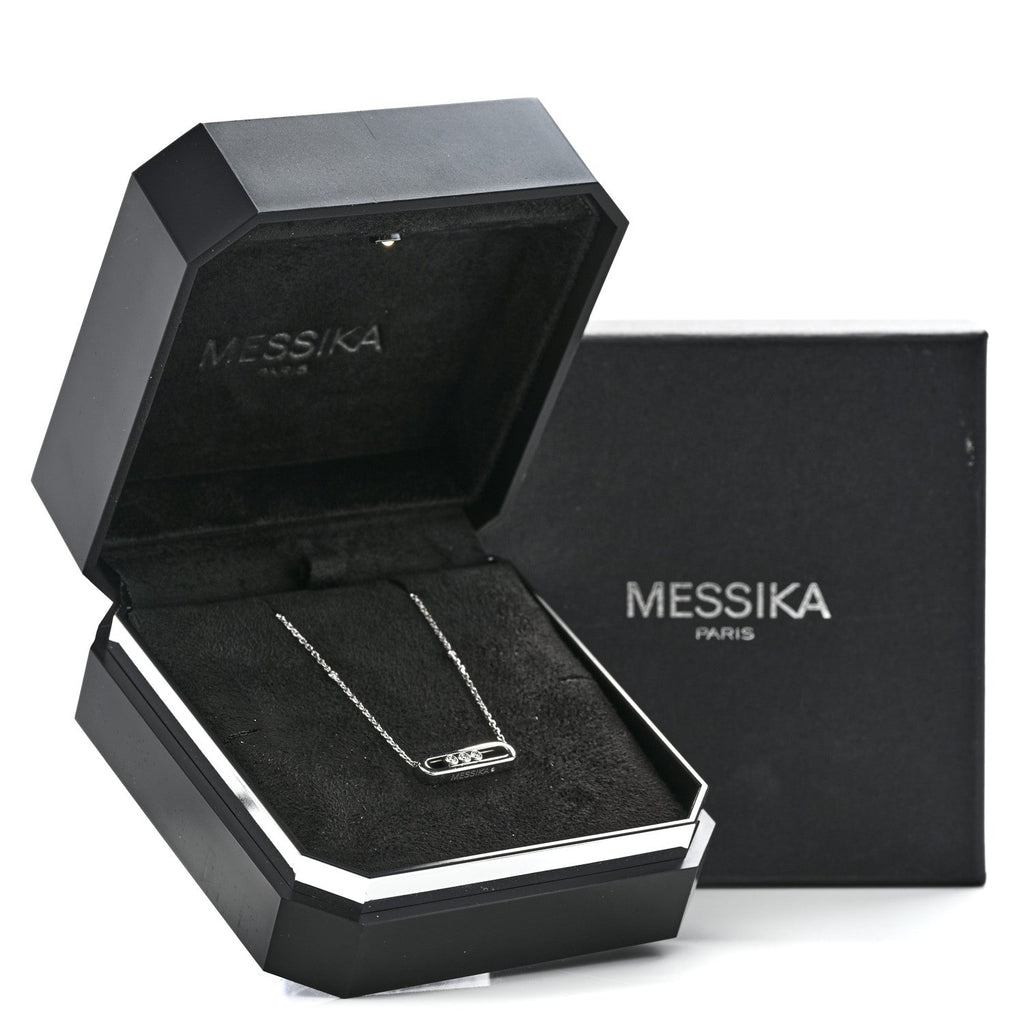 18K White Gold Diamond Baby Move Necklace