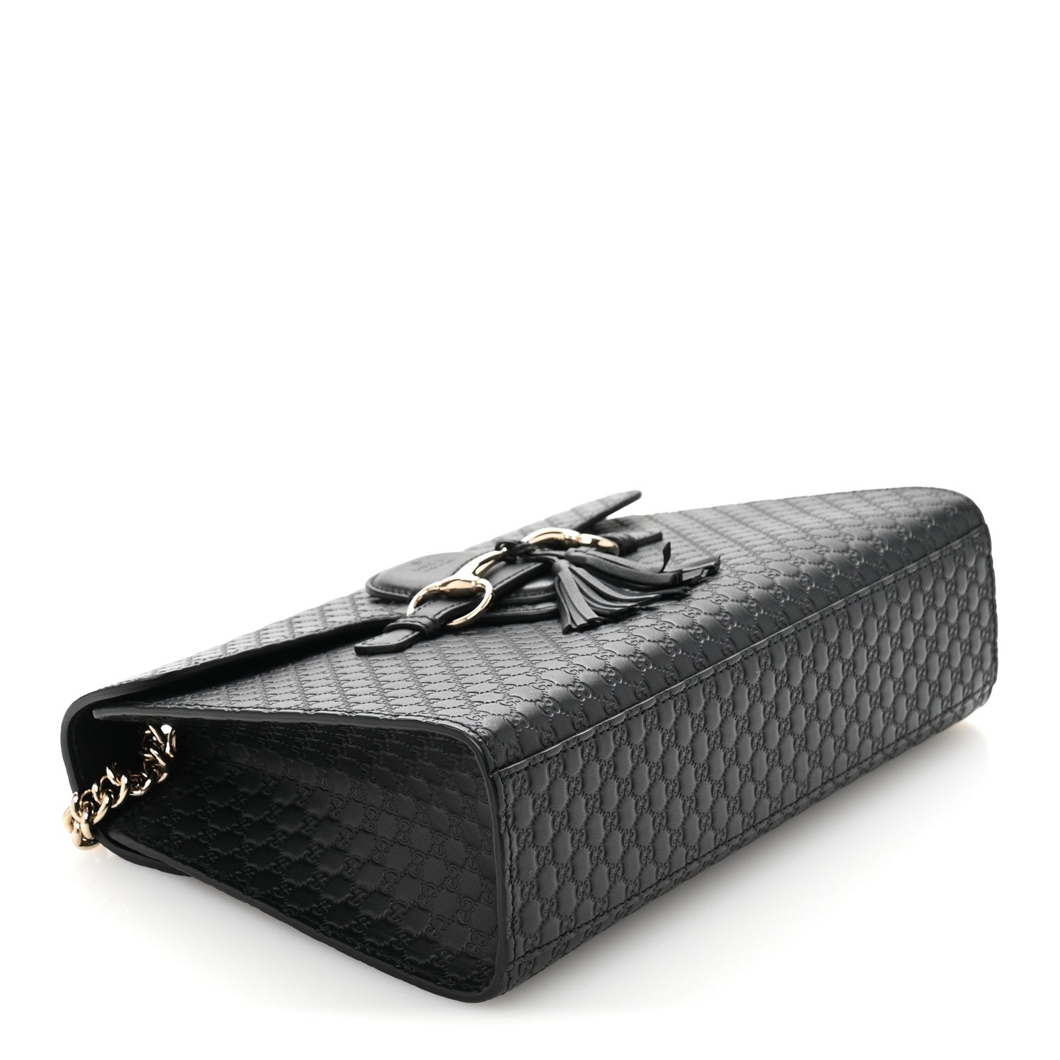 Microguccissima Medium Emily Chain Shoulder Bag Black