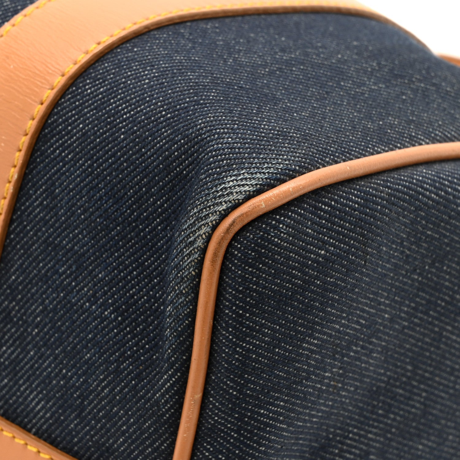 Denim Calfskin Boston Bag Blue