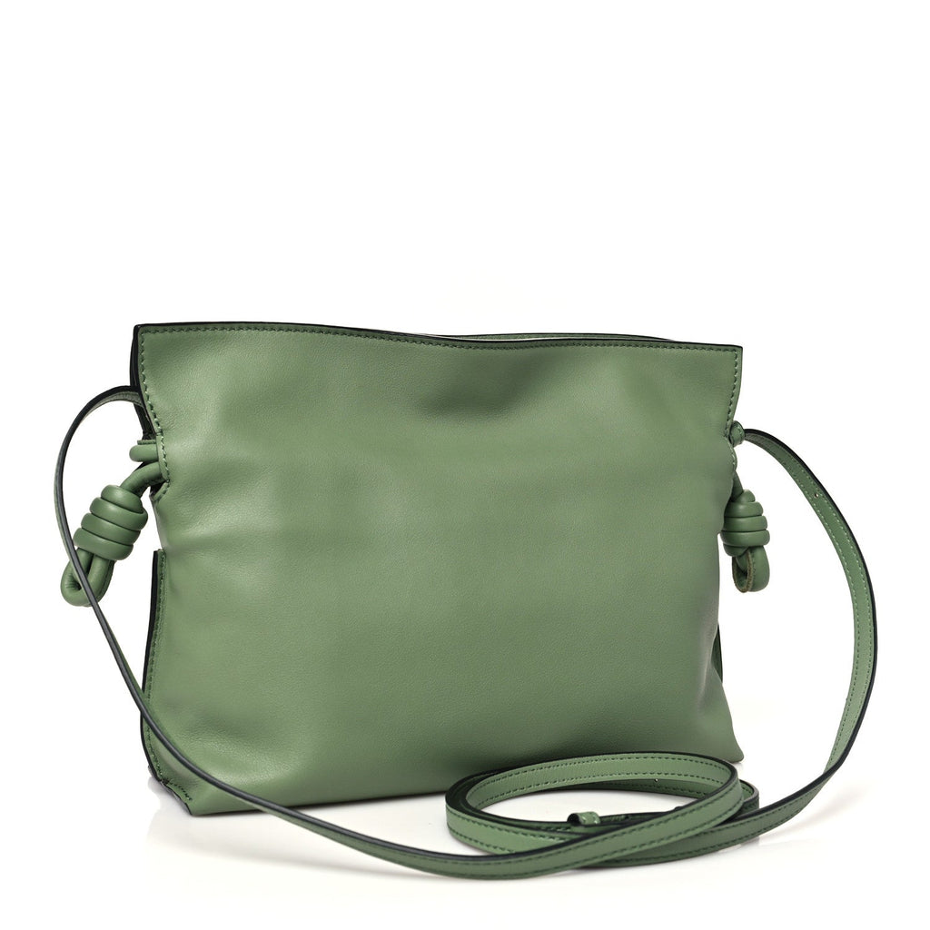 Calfskin Mini Flamenco Knot Clutch Rosemary