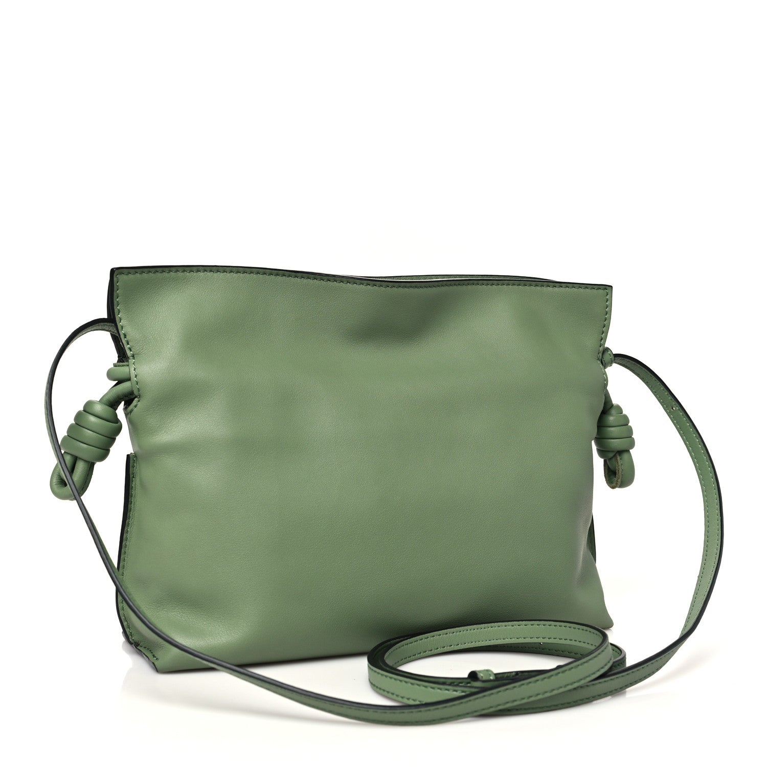 Calfskin Mini Flamenco Knot Clutch Rosemary