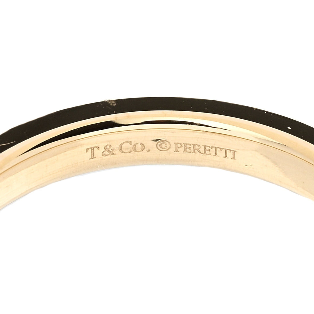 18K Yellow Gold Diamond Elsa Peretti Stacking Band Ring 54 6.75