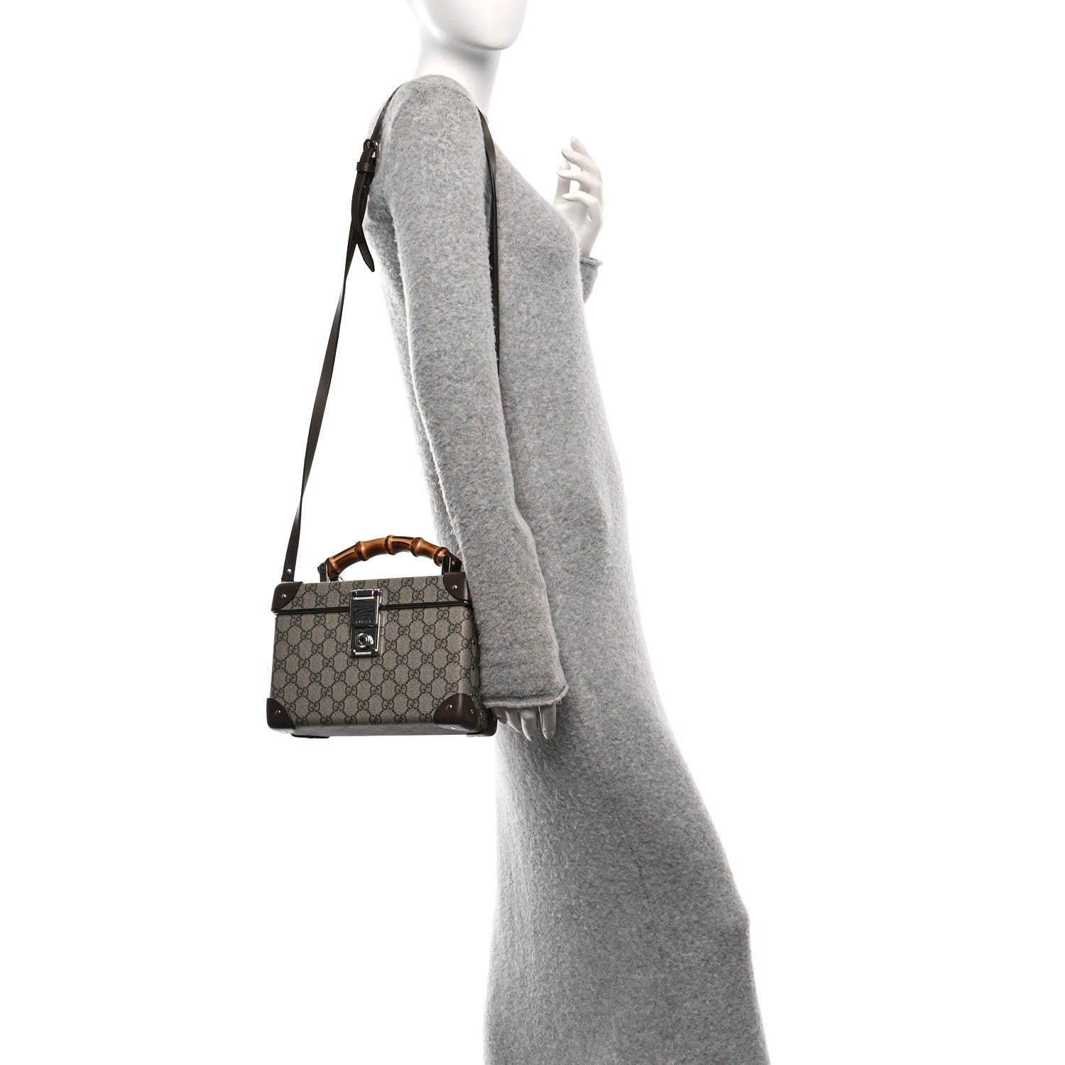 GG Supreme Monogram Globe-Trotter Beauty Case Brown