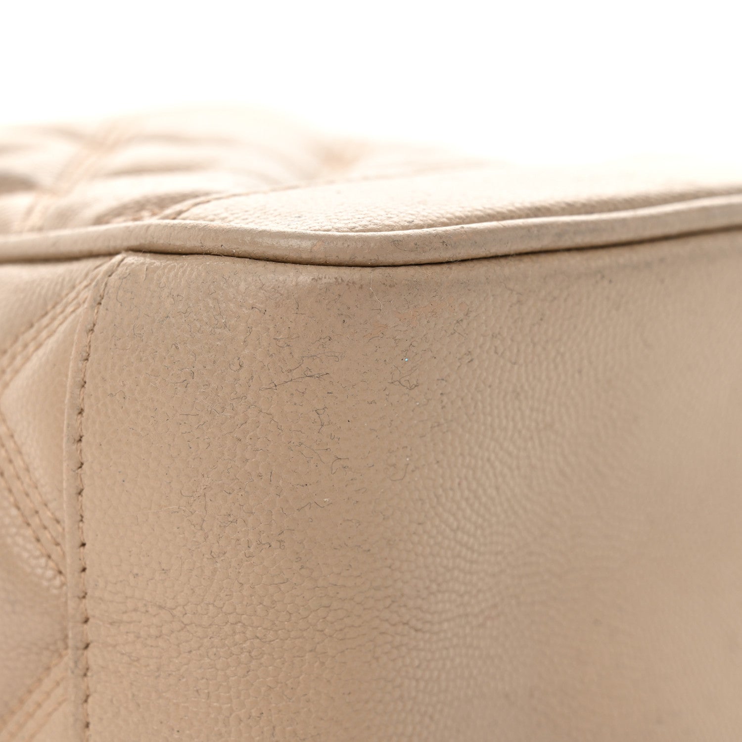 Grain de Poudre Quilted 80's Vanity Bag Dark Beige