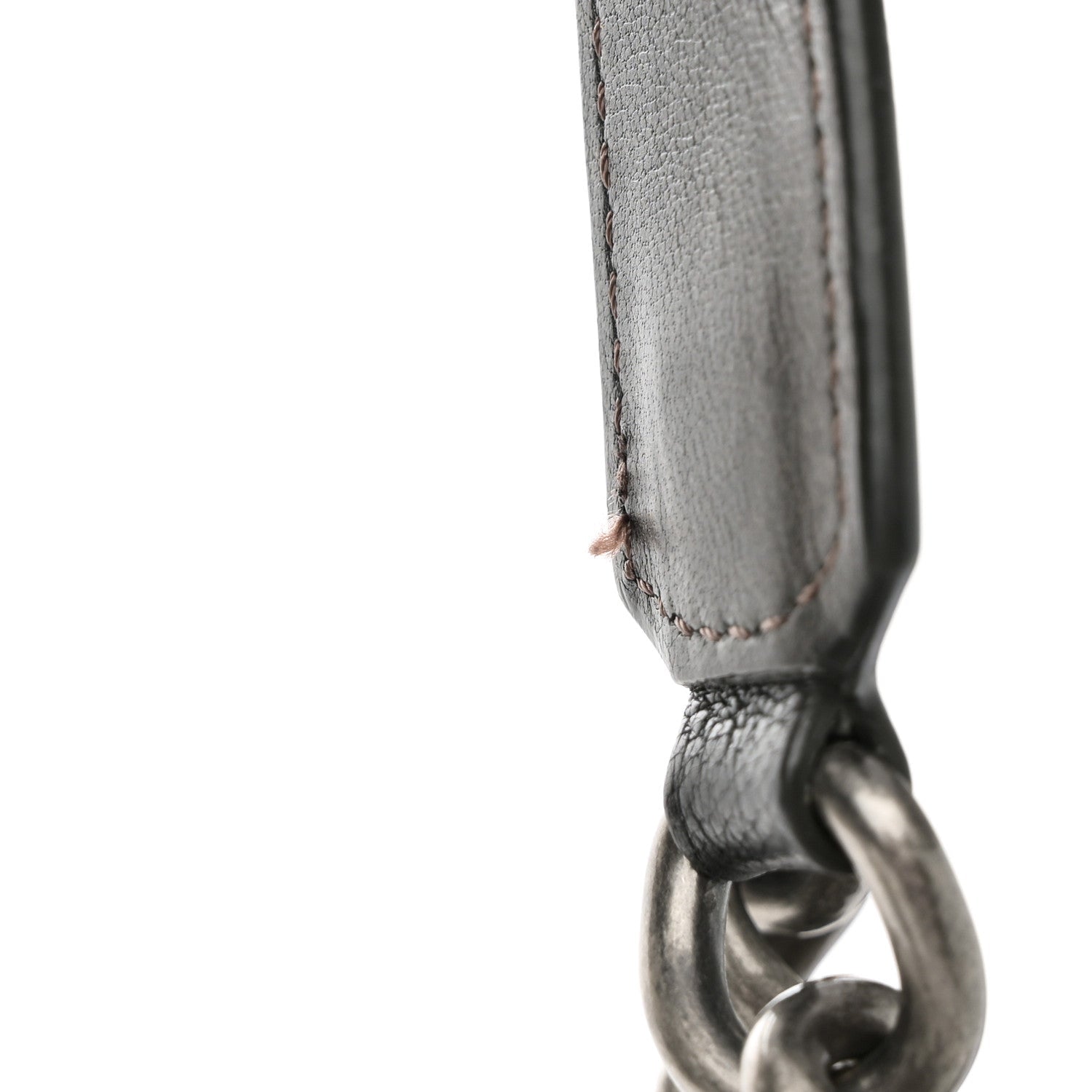 Metallic Goatskin Quilted Medium Rock In Rome Tote Charcoal