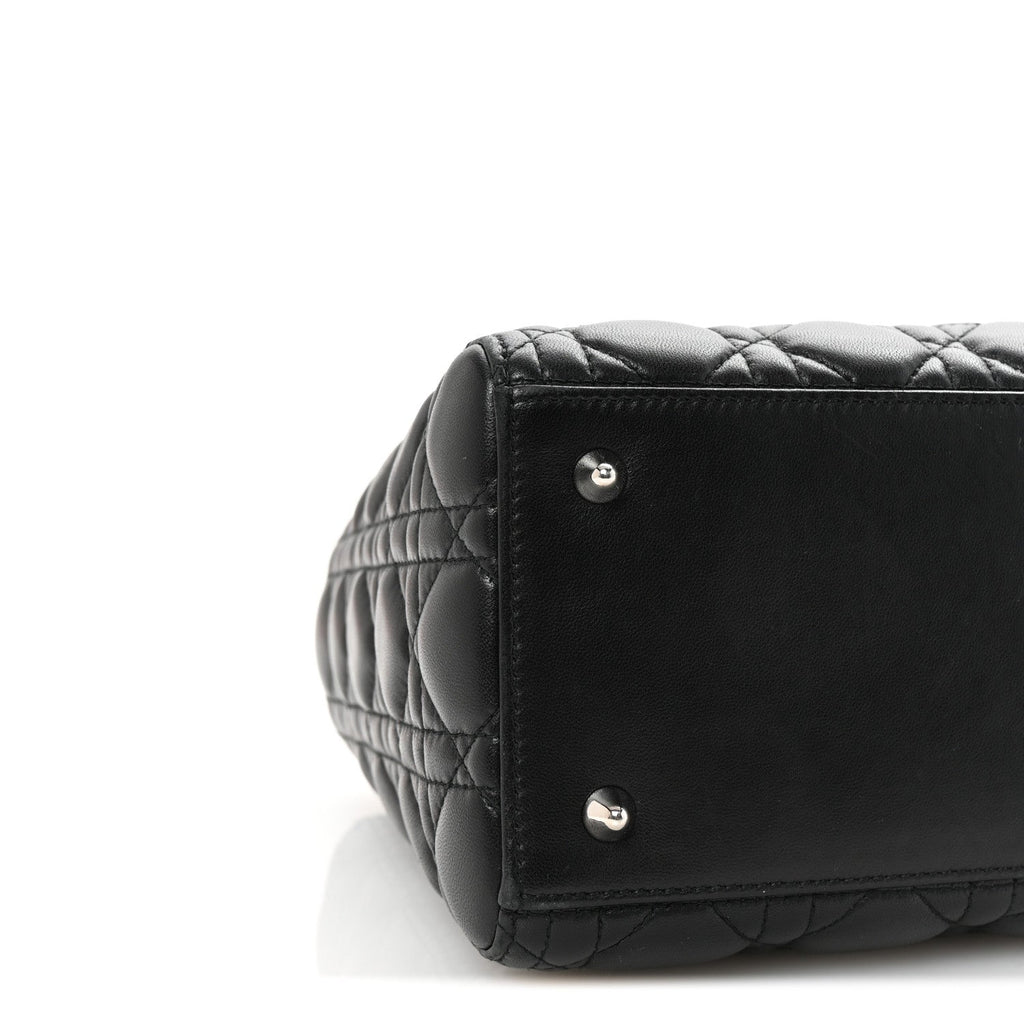 Lambskin Cannage Medium Lady Dior Black