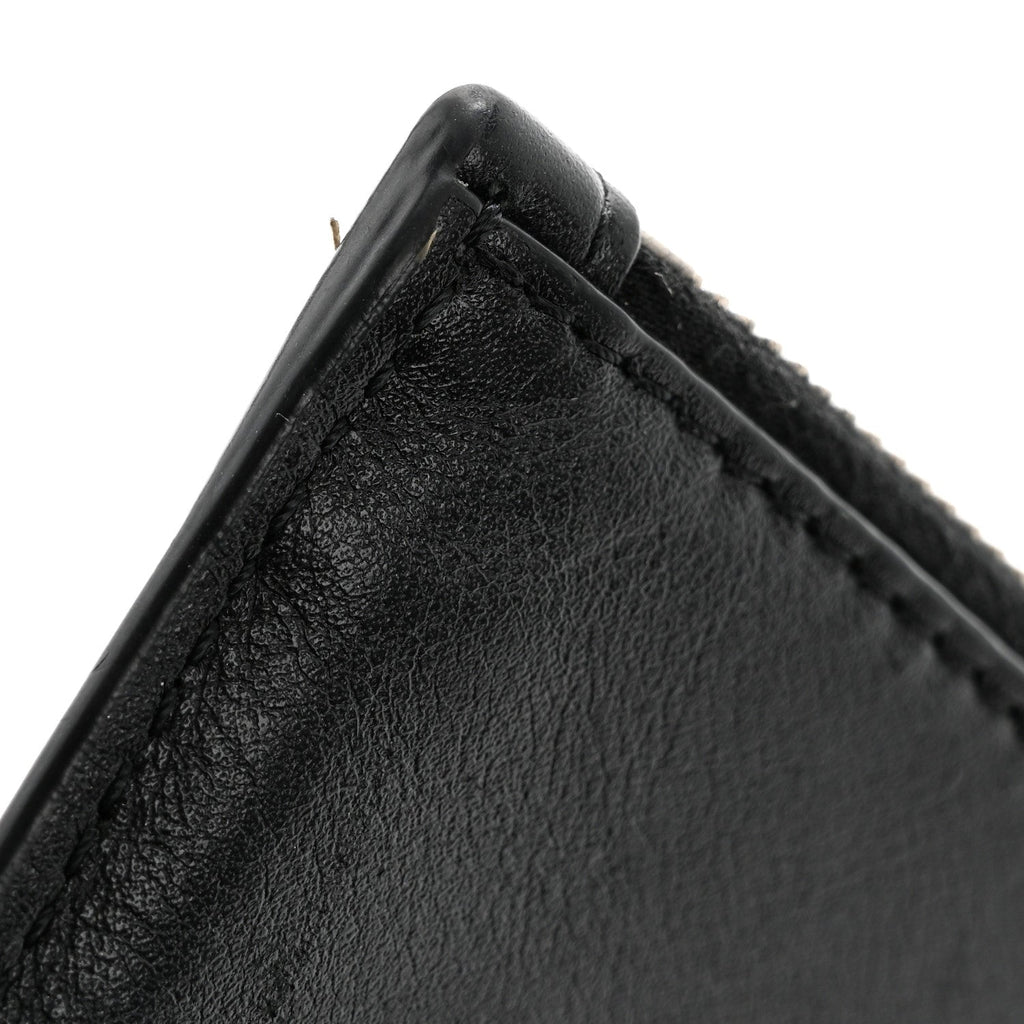 Calfskin Skull Logo Coin Case Card Holder Black