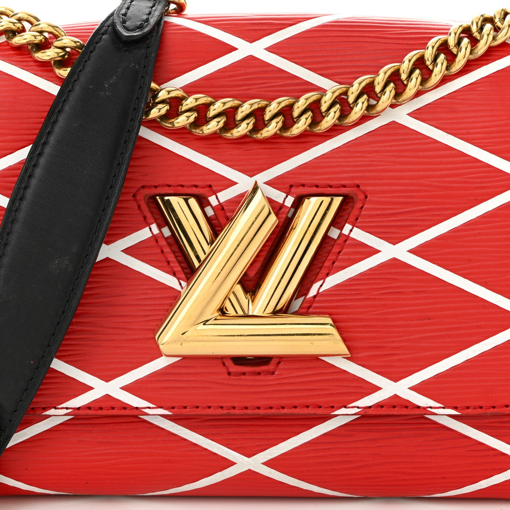 Epi Malletage Twist Shoulder Bag PM Rouge