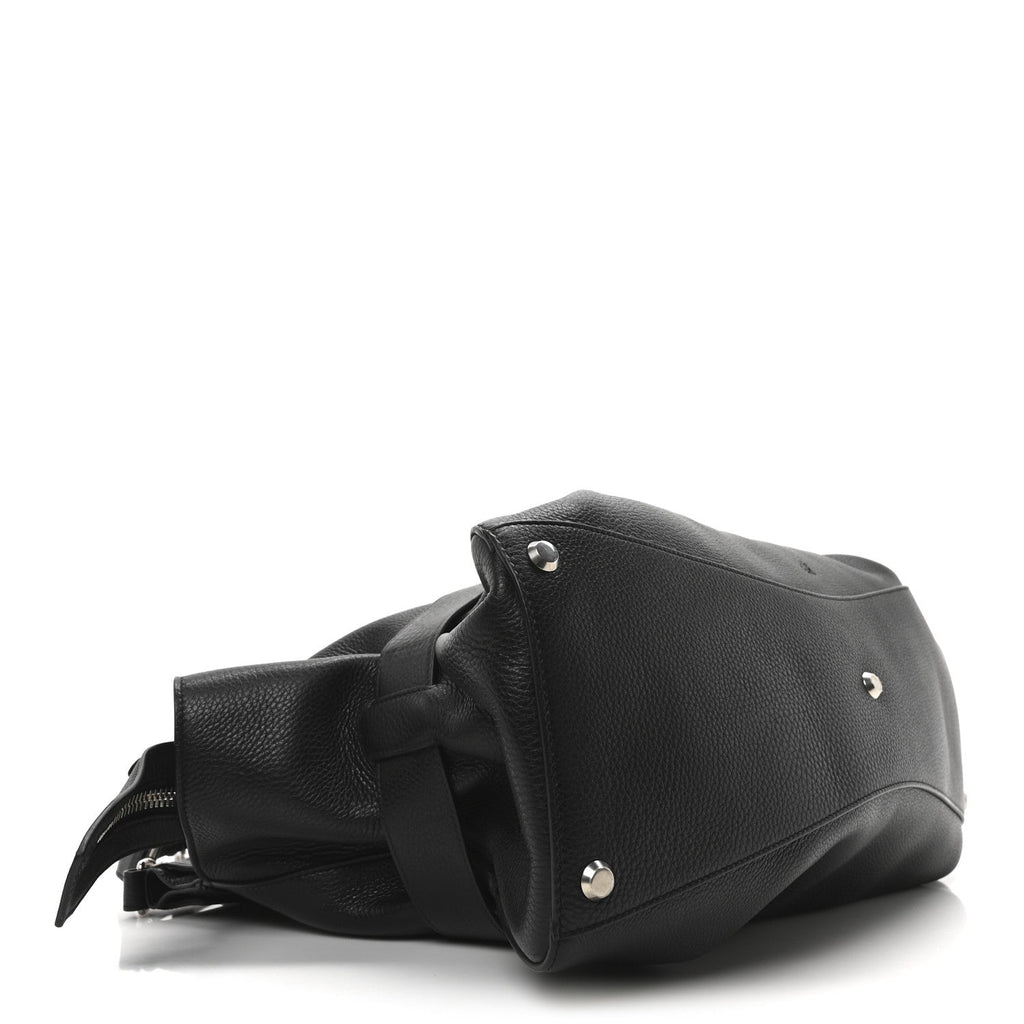 Grained Calfskin Waist Bag Black