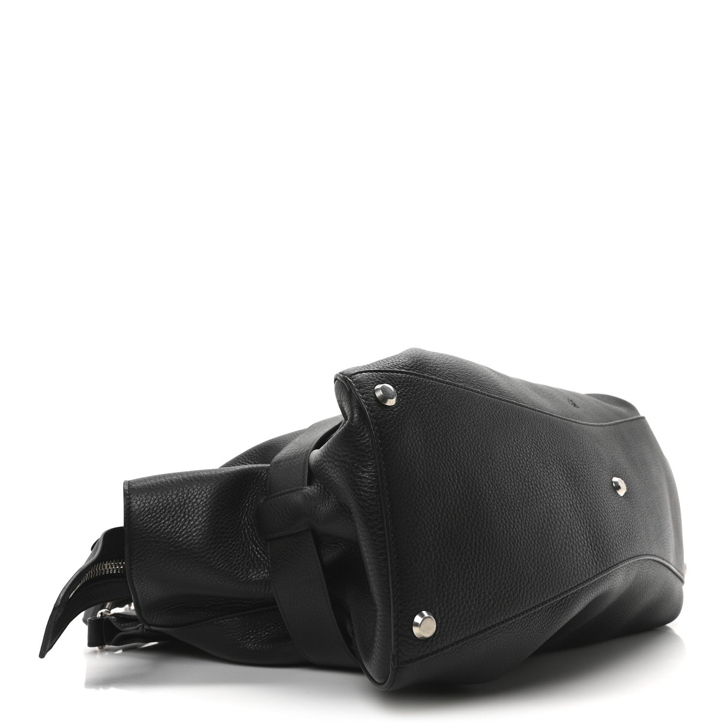 Grained Calfskin Waist Bag Black