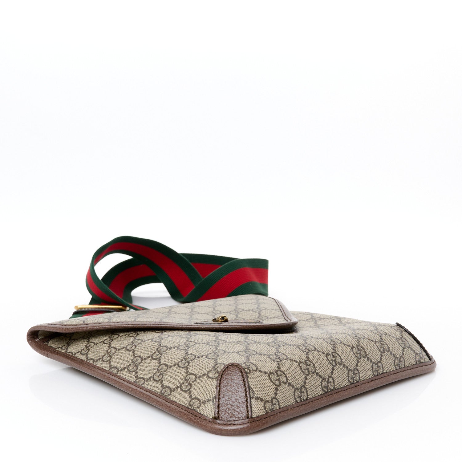 GG Supreme Monogram Web Medium Neo Vintage Flap Messenger Bag Beige New Acero