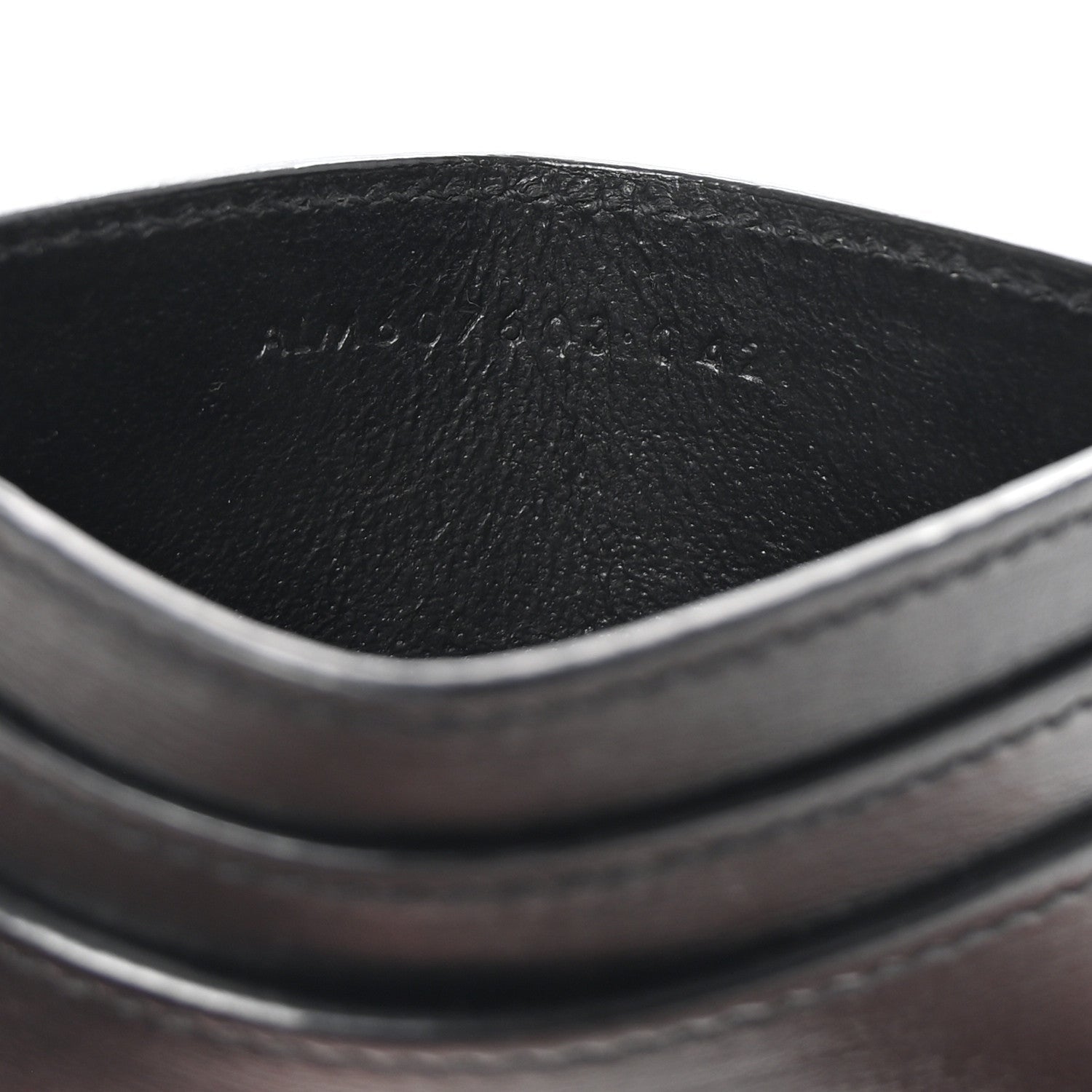 Calfskin Tiny Cassandre Credit Card Case Black