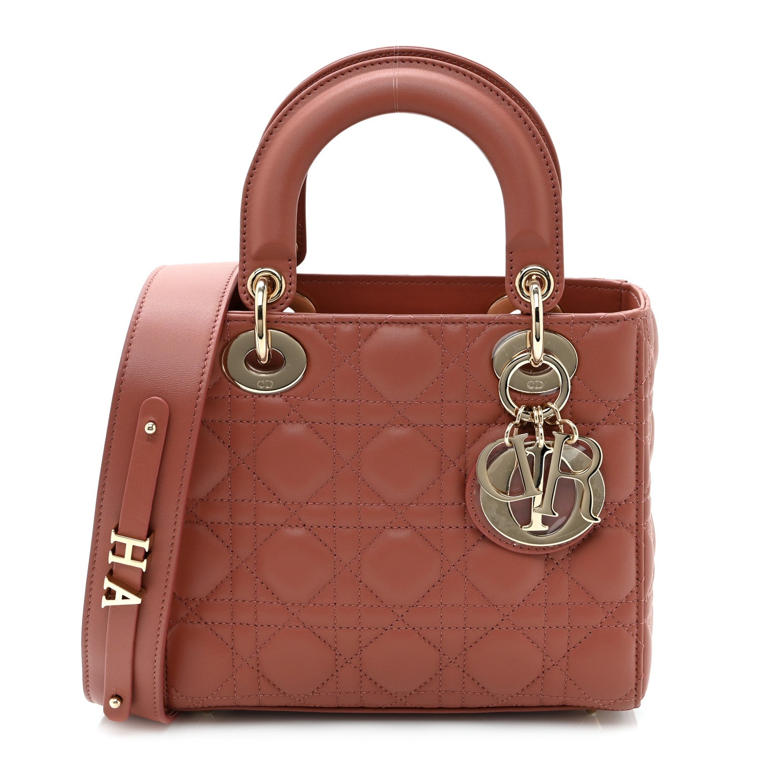 Lambskin Cannage Small My ABCDior Lady Dior Rust