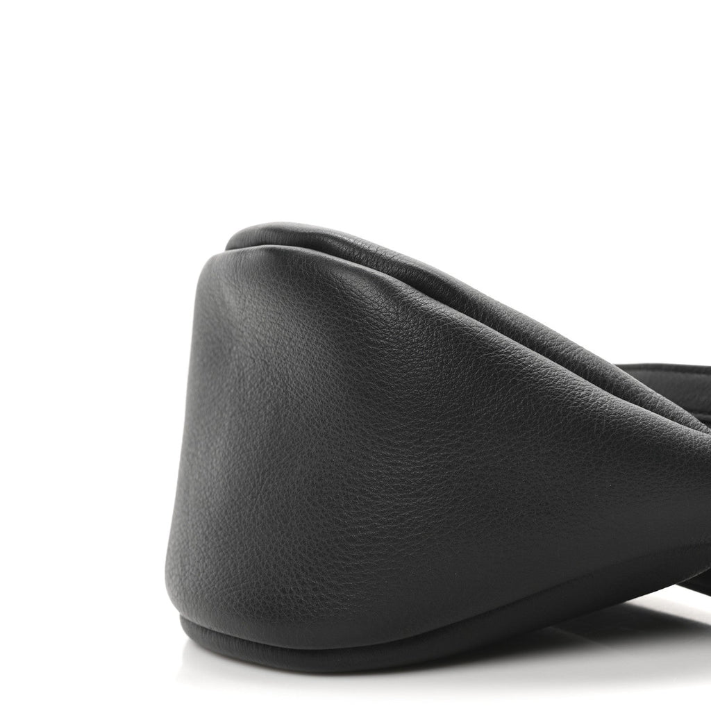 Grained Calfskin Small Slouchy Banana Bag Black