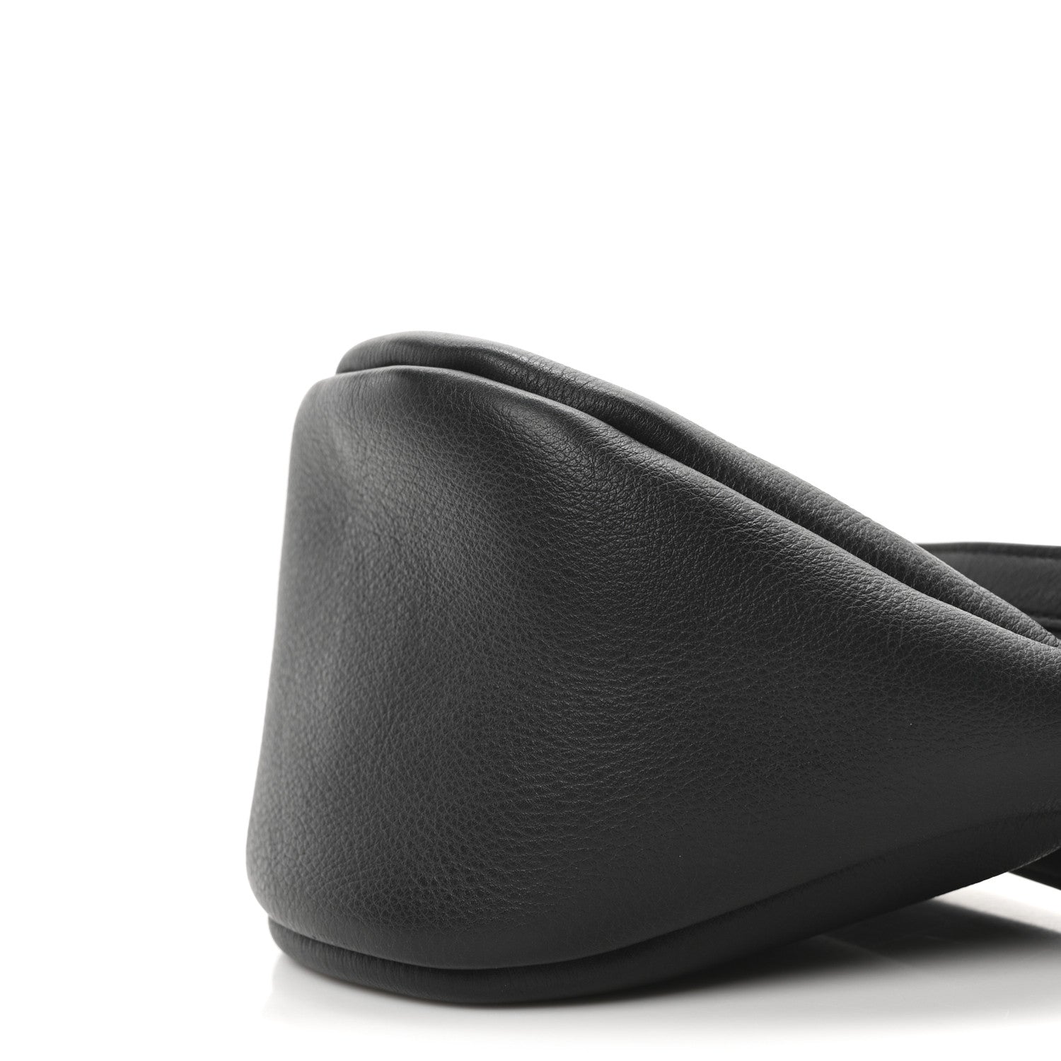 Grained Calfskin Small Slouchy Banana Bag Black