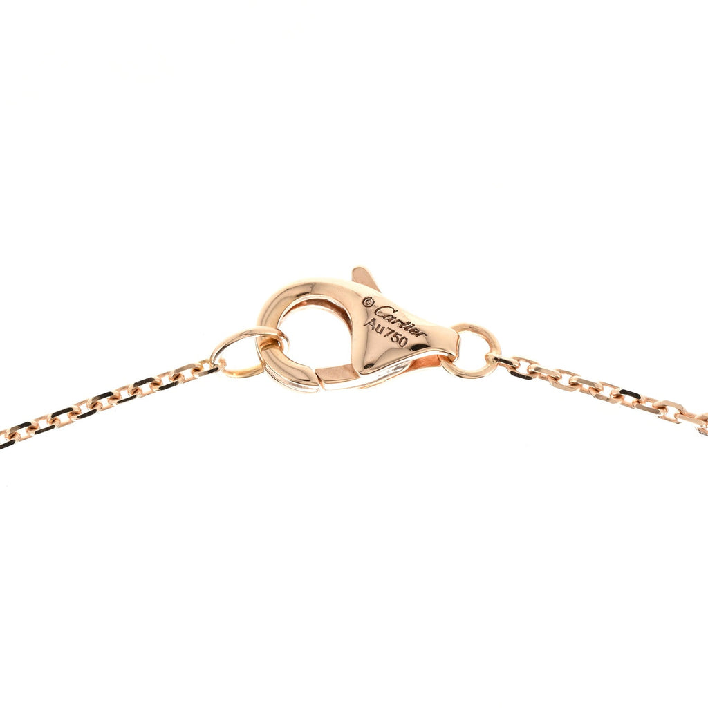 18K Pink Gold Diamond Pink Opal XS Amulette de Cartier Pendant Necklace
