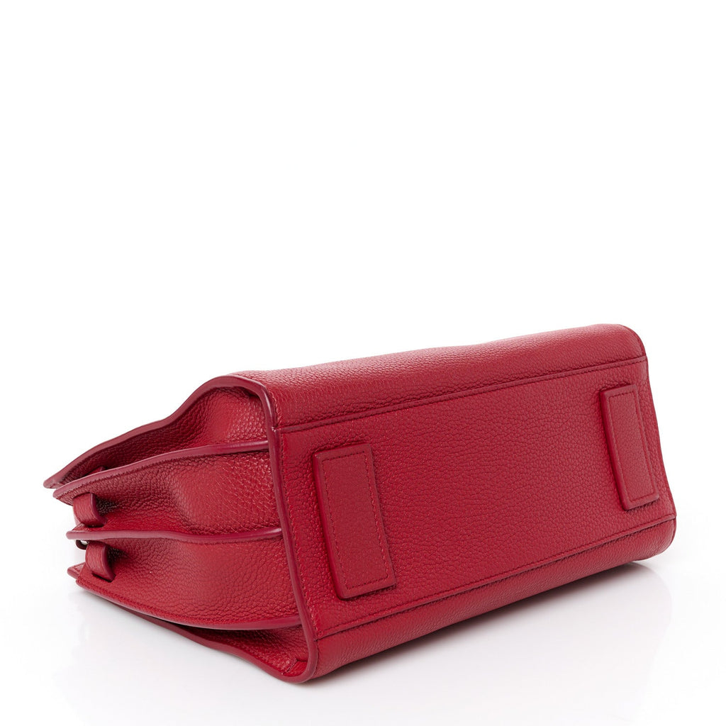 Grained Calfskin Baby Sac De Jour Souple Red