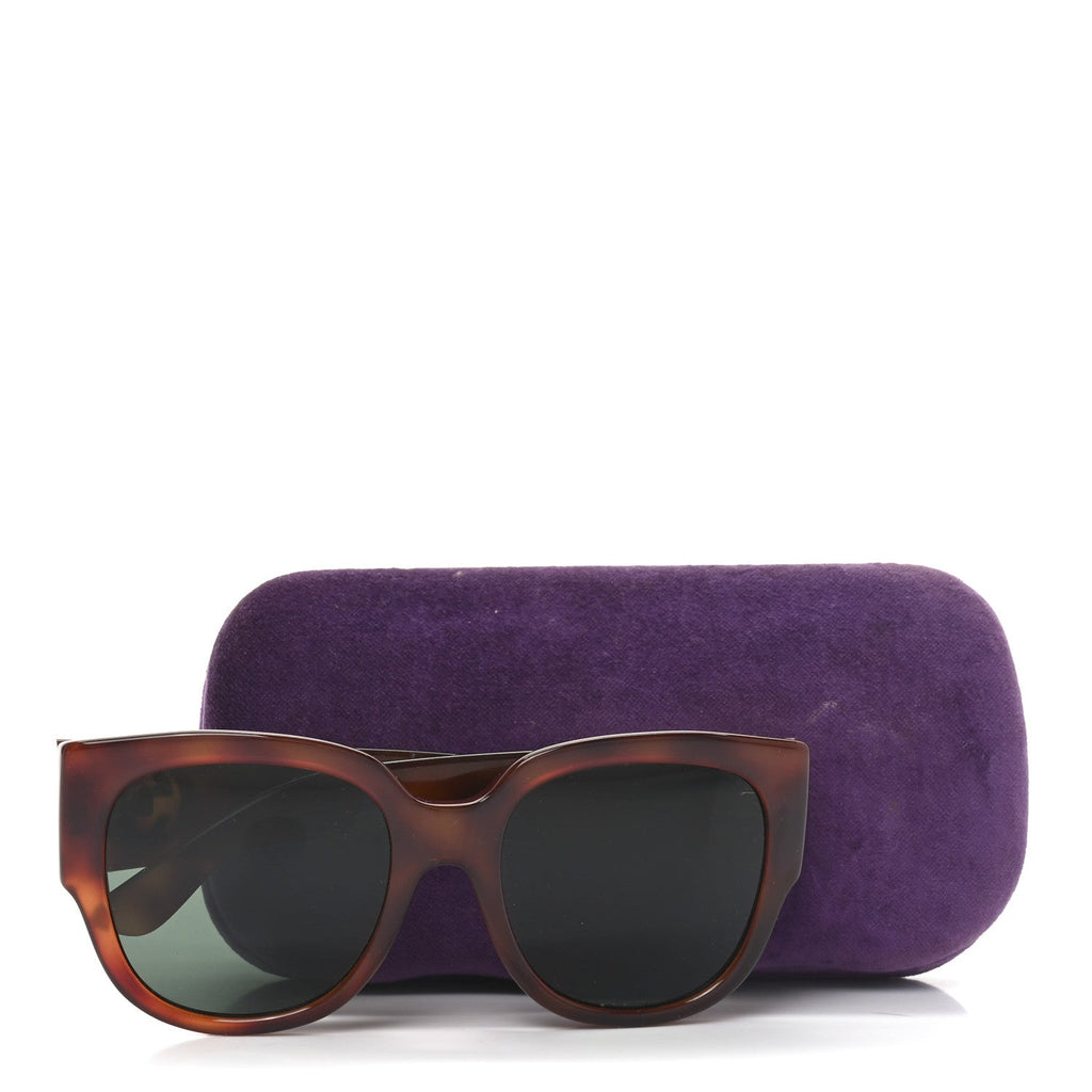 Acetate Square Frame Sunglasses GG0142SA Tortoise